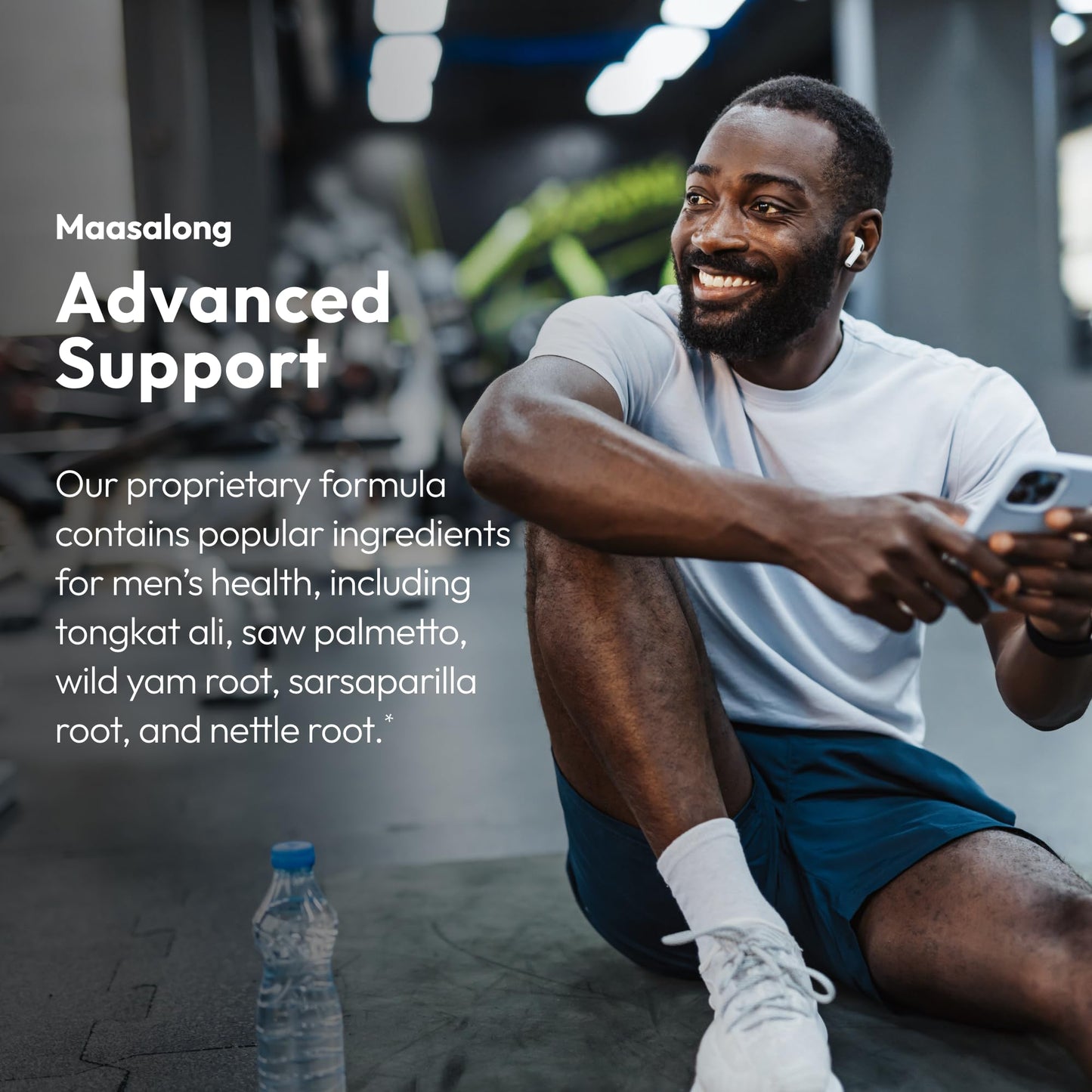 Justified Laboratories Maasalong for Men - Testosterone Support Supplement for Energy, Drive & Performance - Tongkat Ali, Saw Palmetto, 1 Capsule