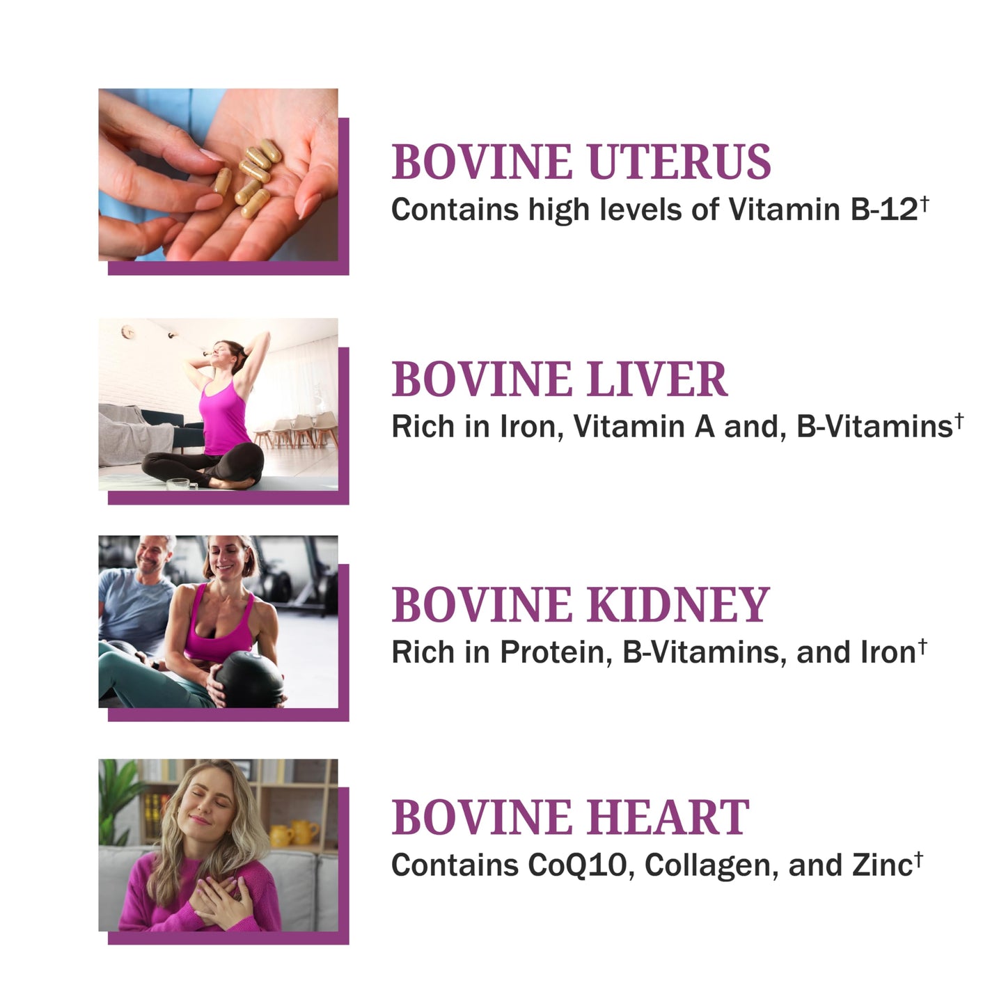 BioSchwartz Primal Beef Organ Supplement for Women Capsules, 60 Count
