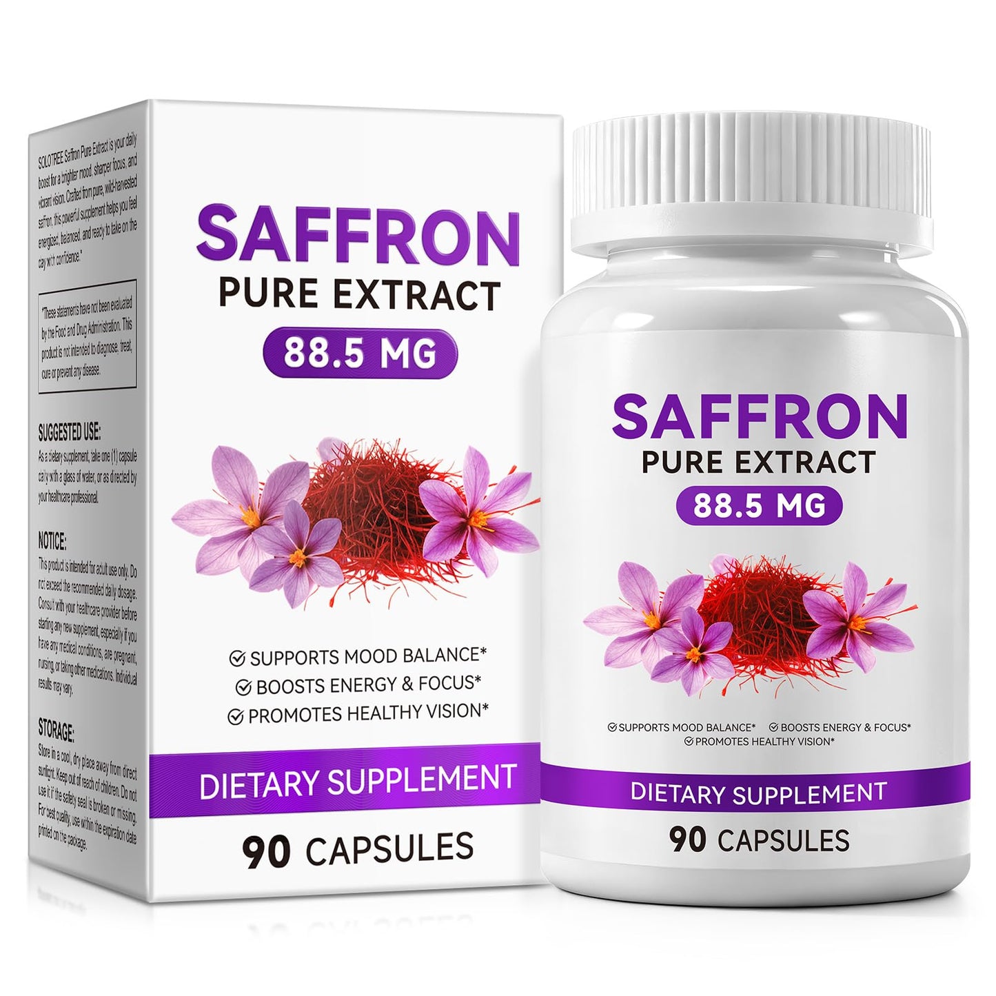 LTQXGT Saffron Supplements Gummy, 90 Count