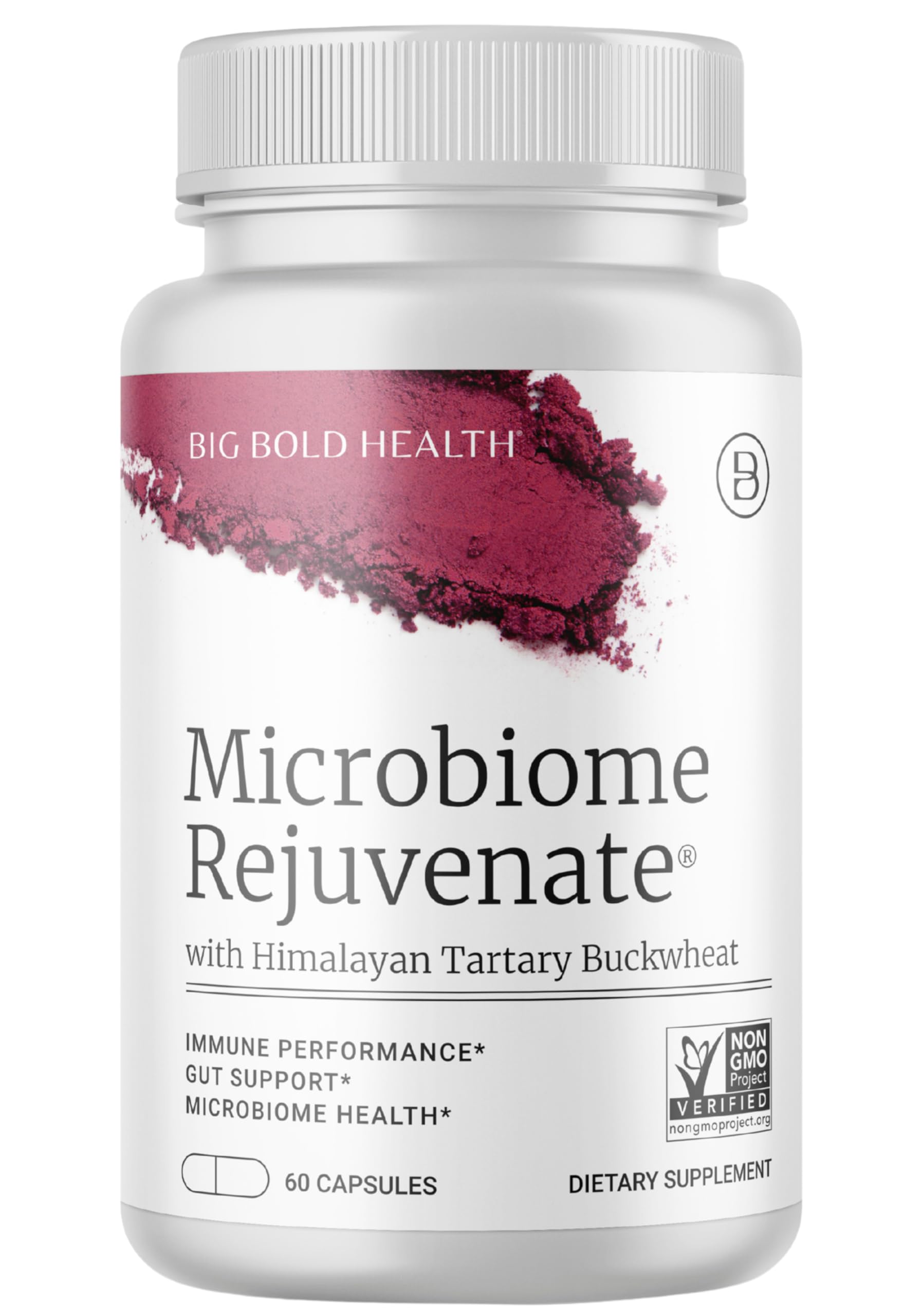 BIG BOLD HEALTH Microbiome Rejuvenate Prebiotic + Probiotic Supplement 60 Capsules