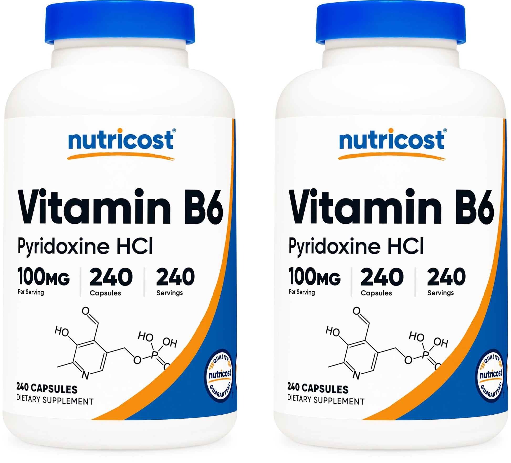 Nutricost Vitamin B6 (Pyridoxine HCl) 100mg Capsules, 480 Count