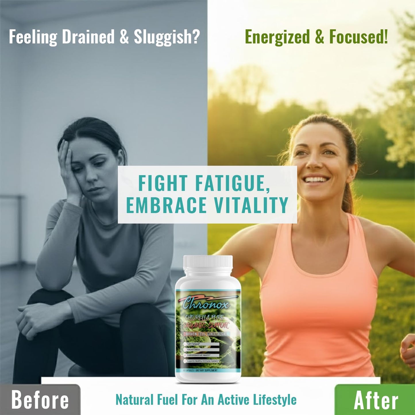 Chronox Chlorella Pure Organic Supplement for Everyday Use Capsule 60 Count