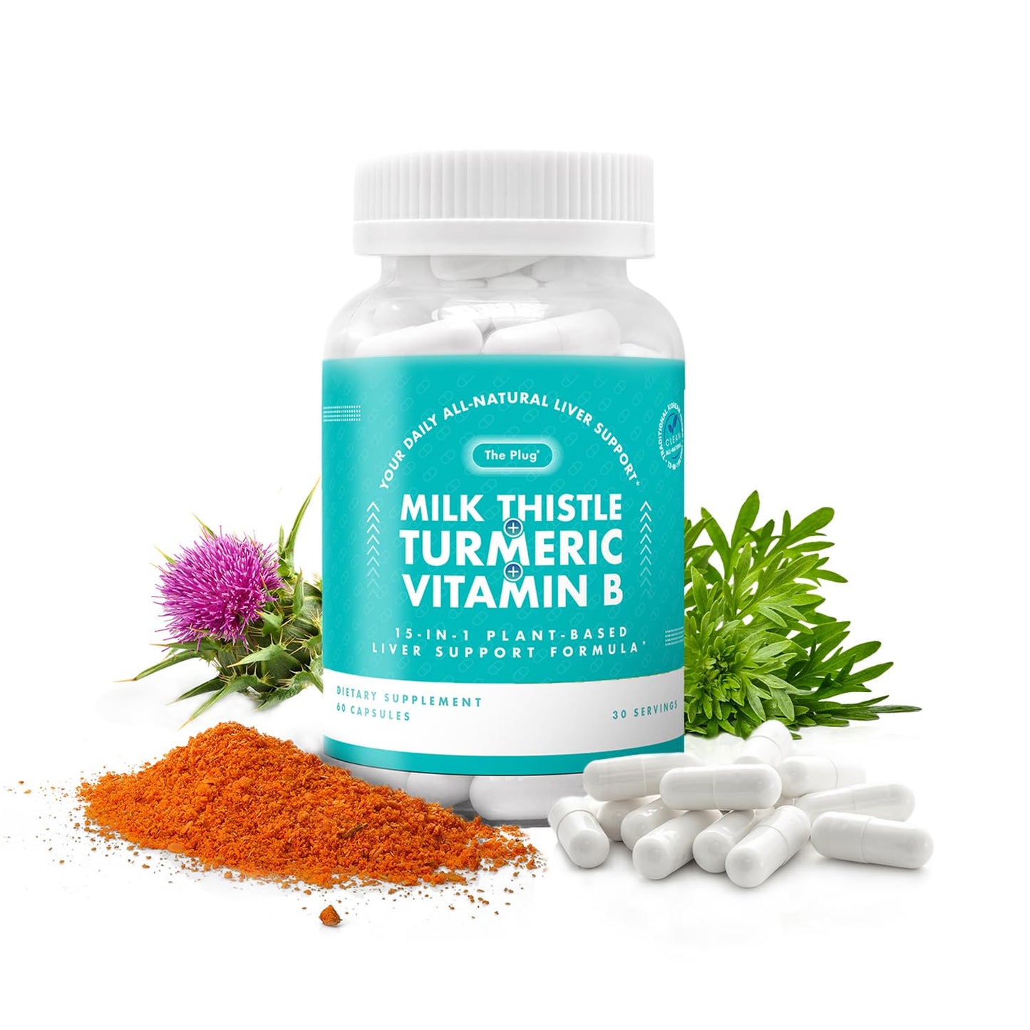 The Plug Liver Health Liver Cleanse Detox & Repair Support Supplement 60 Capsules