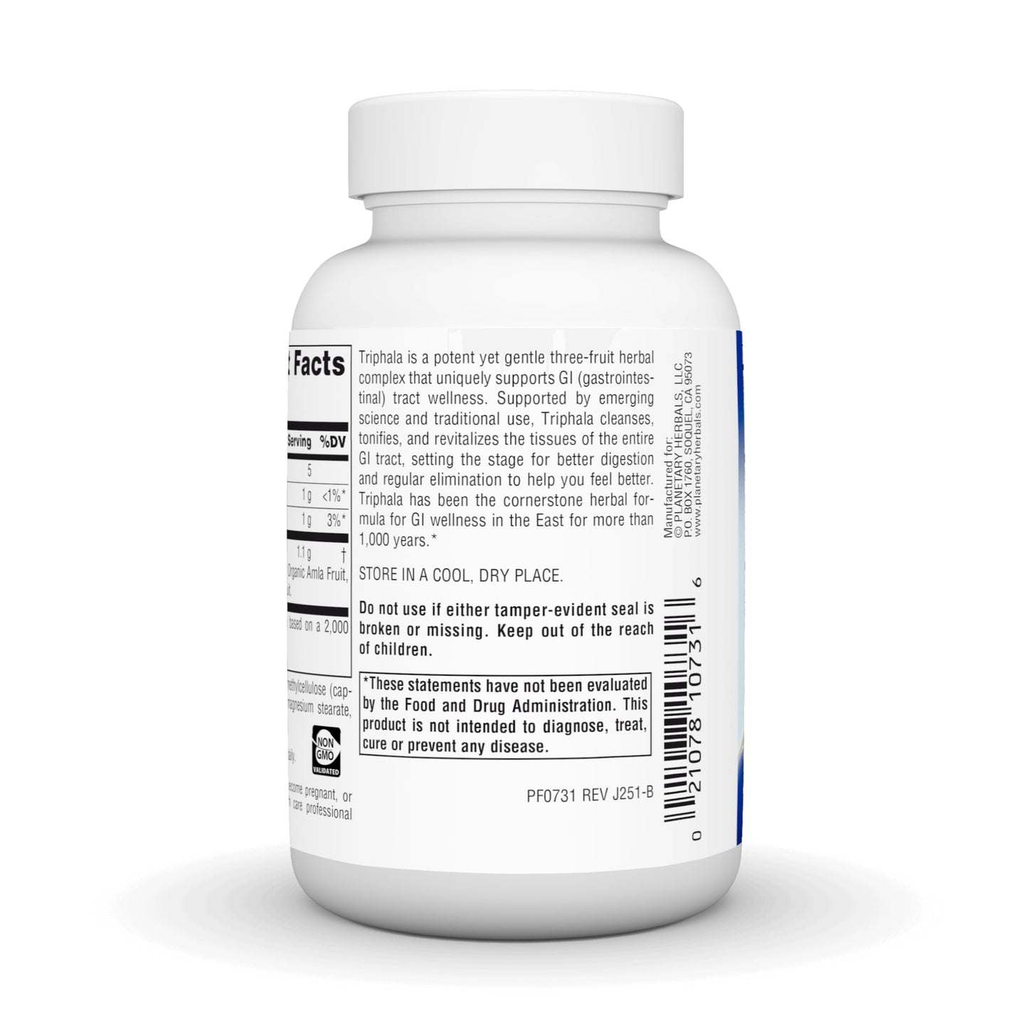 Planetary Herbals Triphala Gold 550mg Capsules, 60 Count