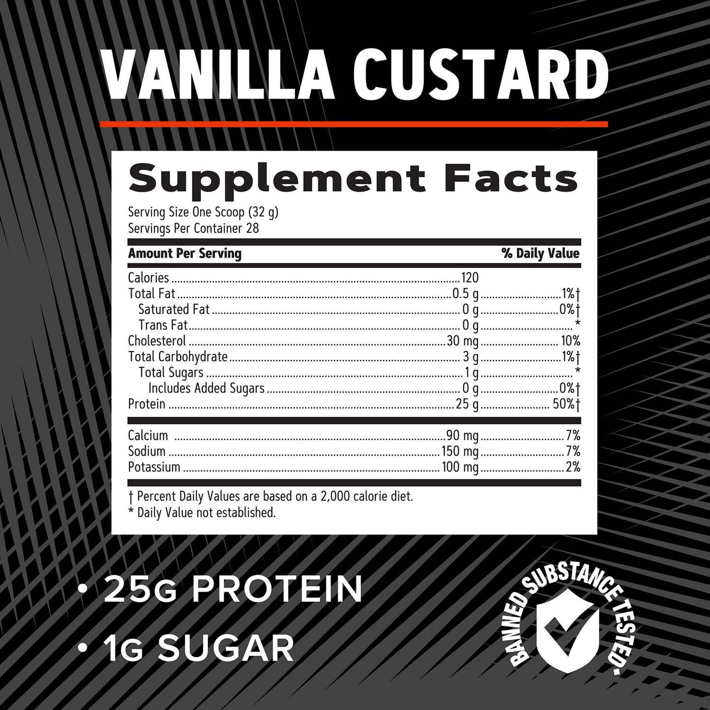 GNC AMP Pure Isolate Whey Protein Vanilla Custard Powder, 28 Servings