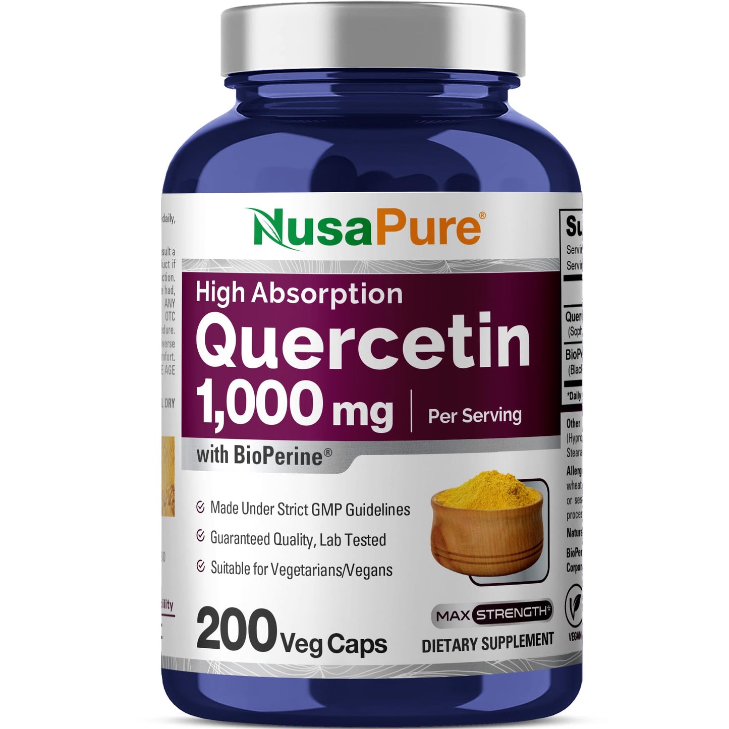 NusaPure Quercetin 200 Veg Capsules