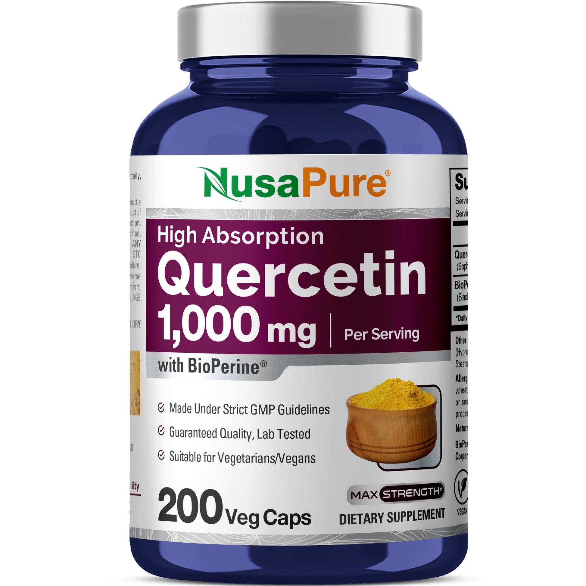 NusaPure Quercetin 200 Veg Capsules