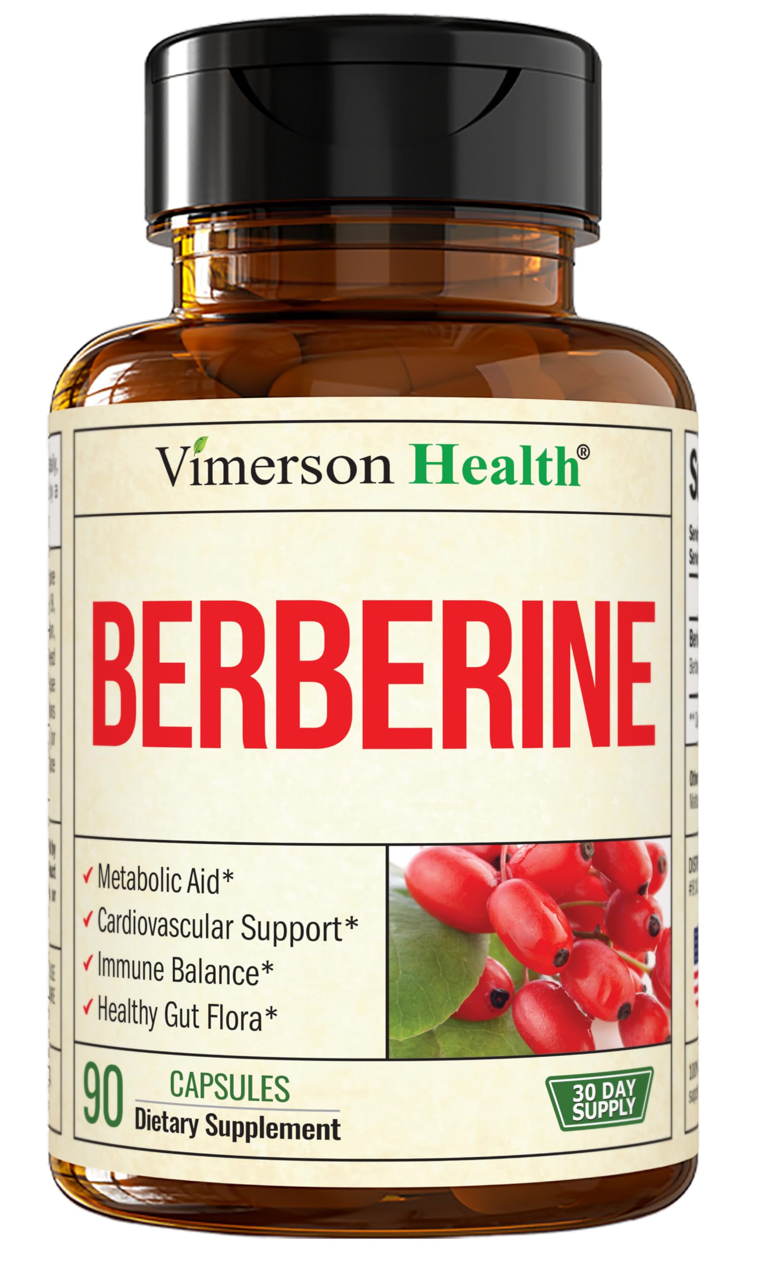 Vimerson Health Berberine Supplement 1800mg Capsule 90 Count