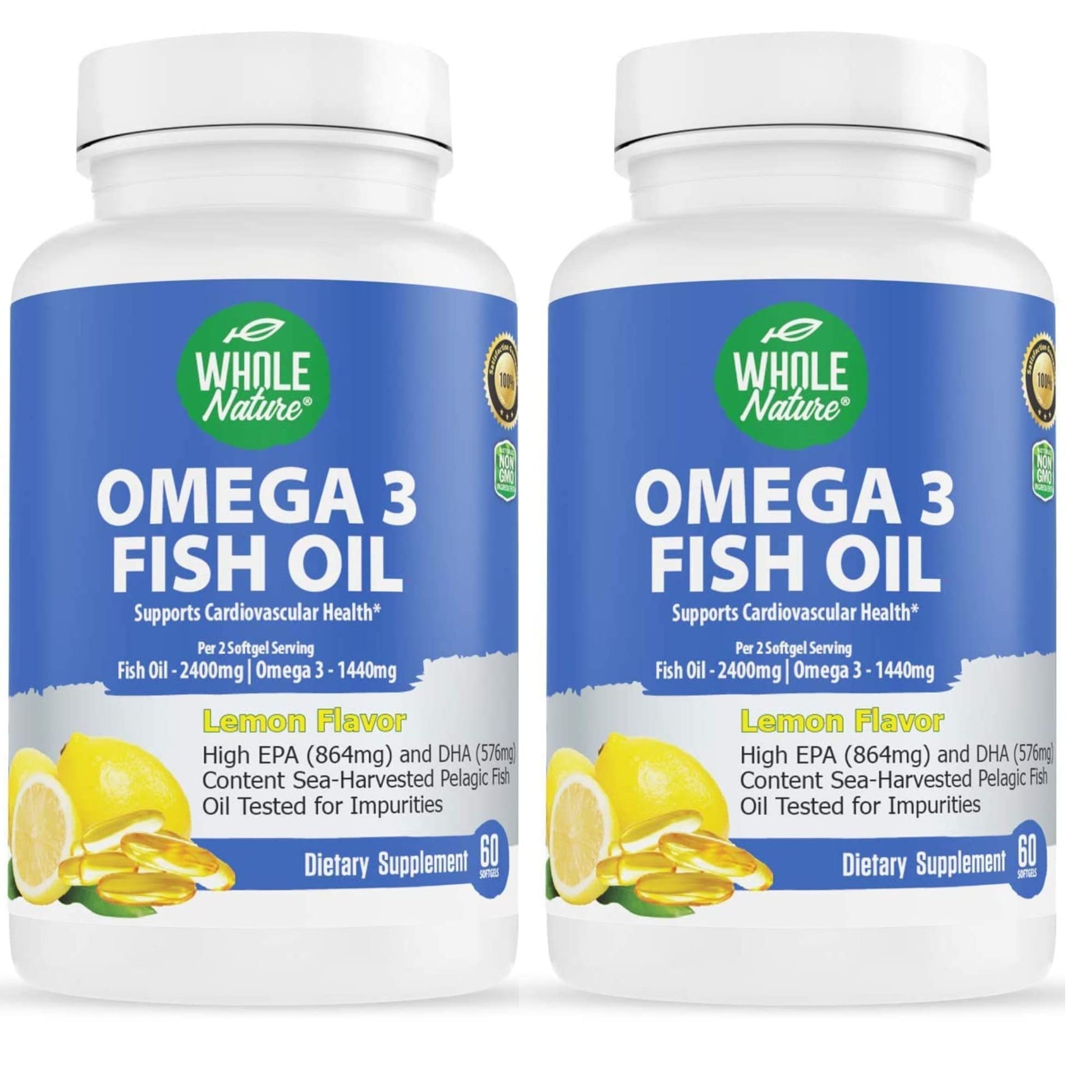 Whole Nature Omega 3 Fish Oil Supplements Capsule, 120 Capsules