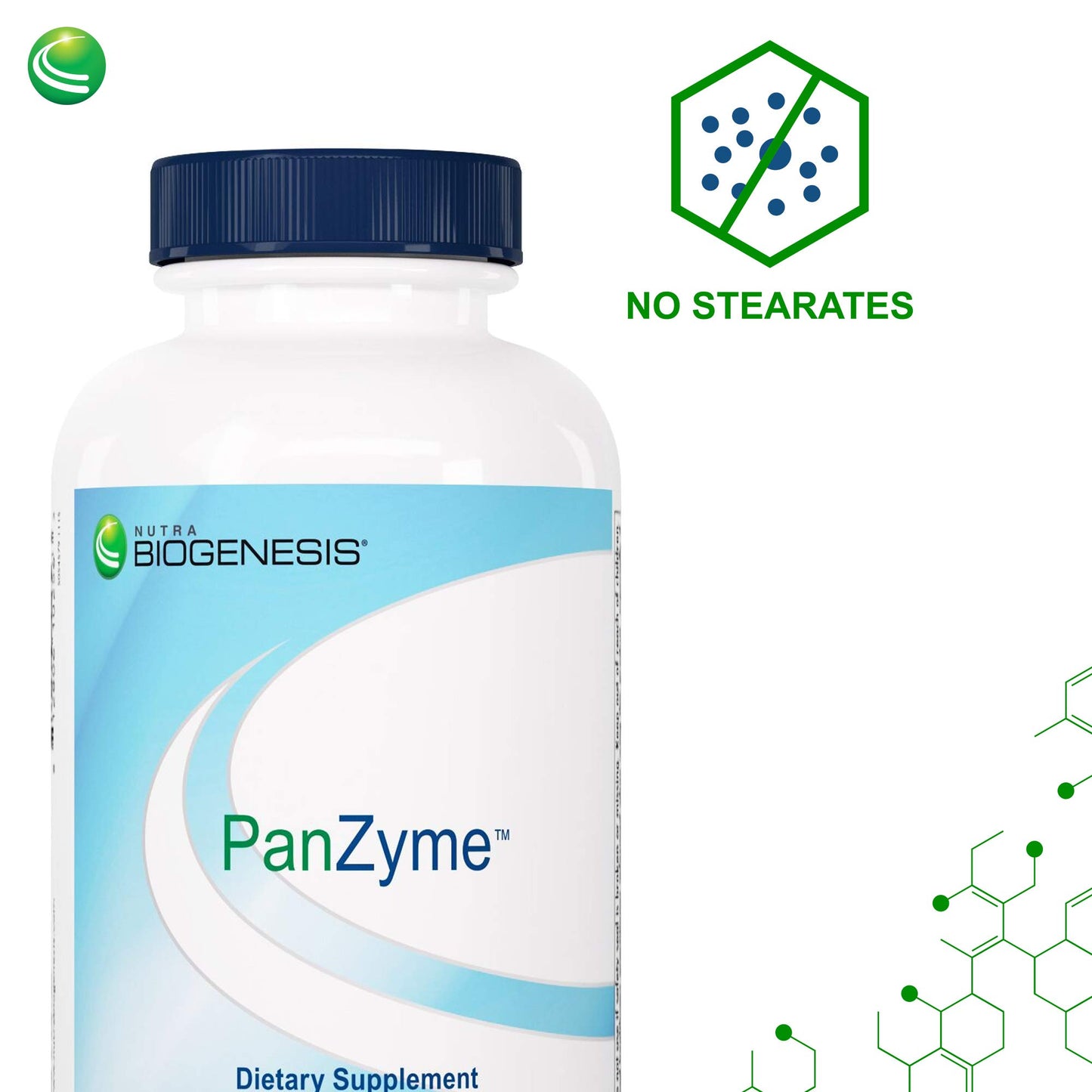 Nutra BioGenesis PanZyme Betaine HCl with Pepsin, Pancreatin, Lipase and Protease, Cellular Energy, Nervous System and Metabolic Health Support, 180 Capsules