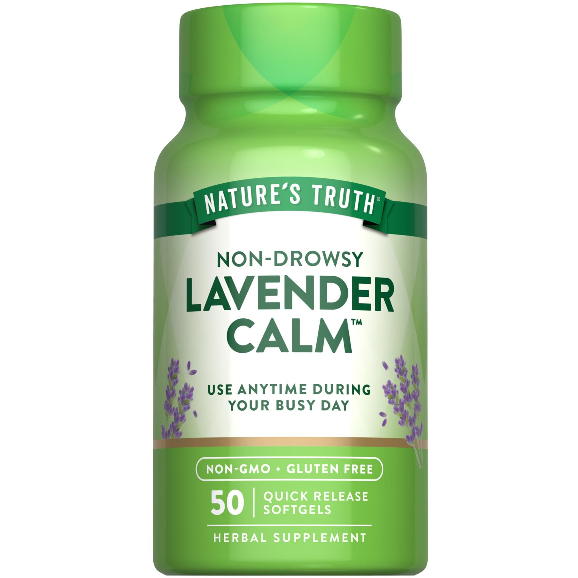 Nature's Truth Lavender Calm Softgels Oral Supplement 50 Count