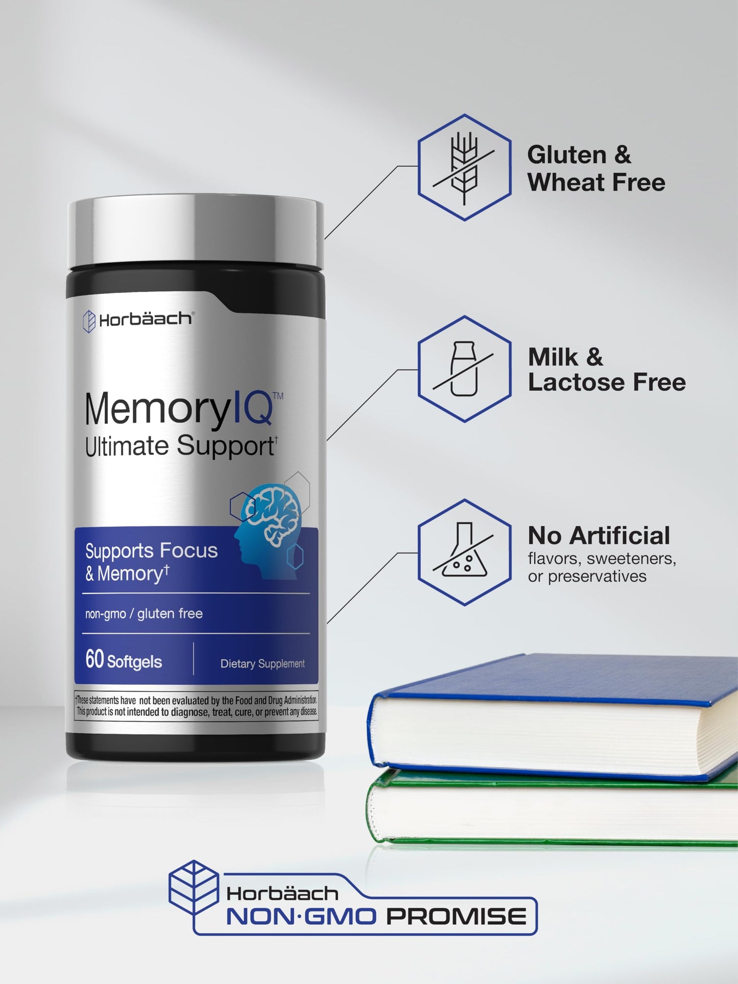 Horbäach Memory IQ Brain Support Supplement 60 Softgels