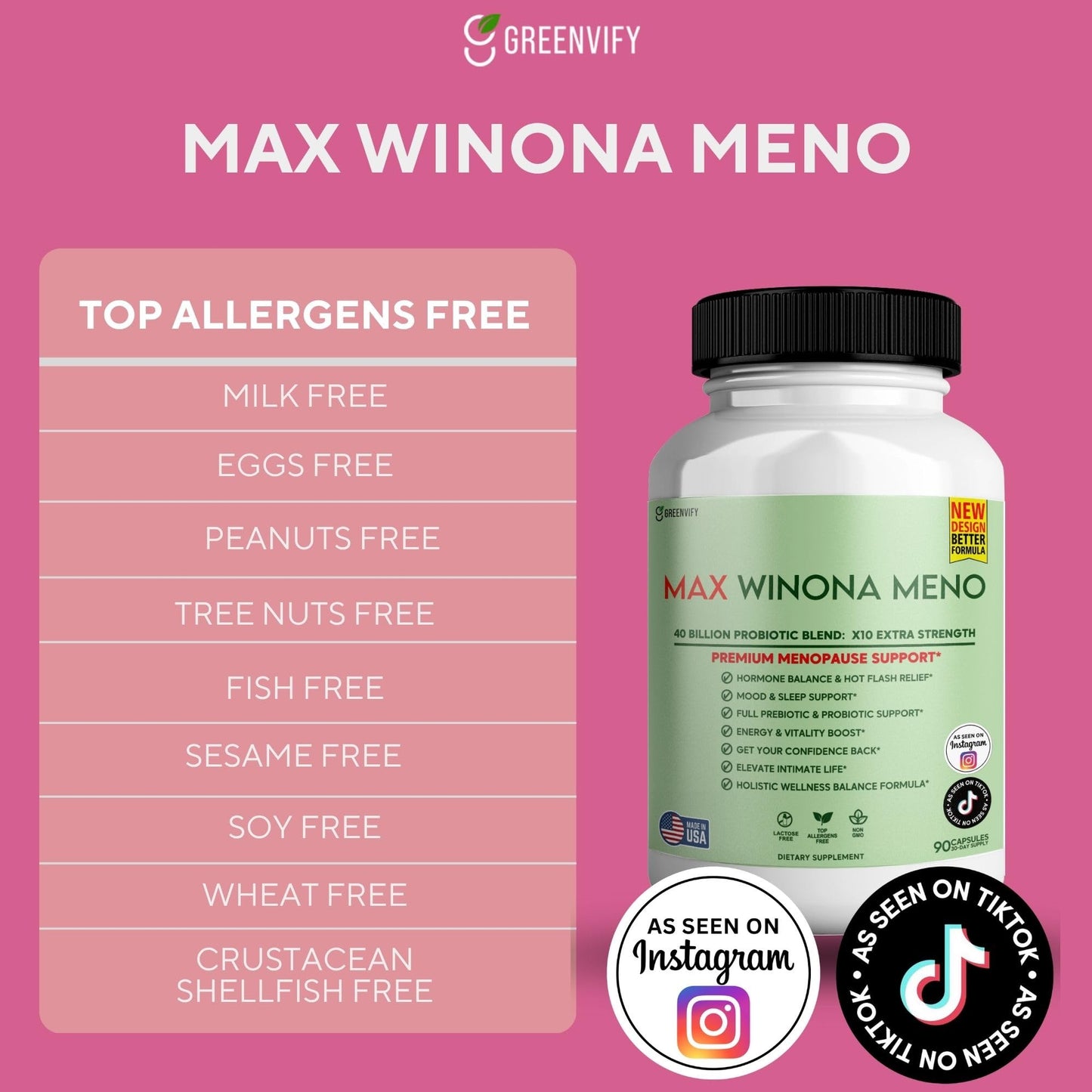Max Winona Meno Winona Max Premium Menopause Support Capsules 60