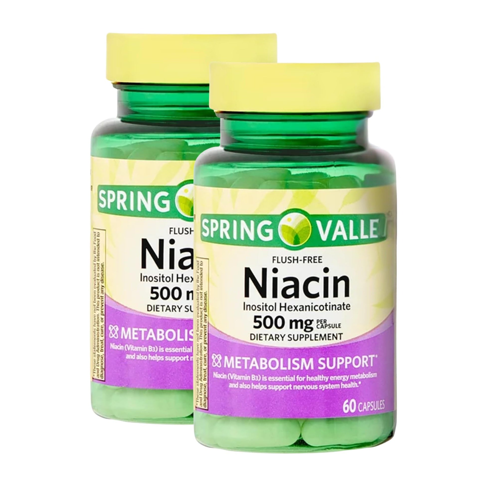 Unique Bundle Store Niacin Flush Free 500mg Niacinamide Vitamin B3 Capsule 120 Capsules