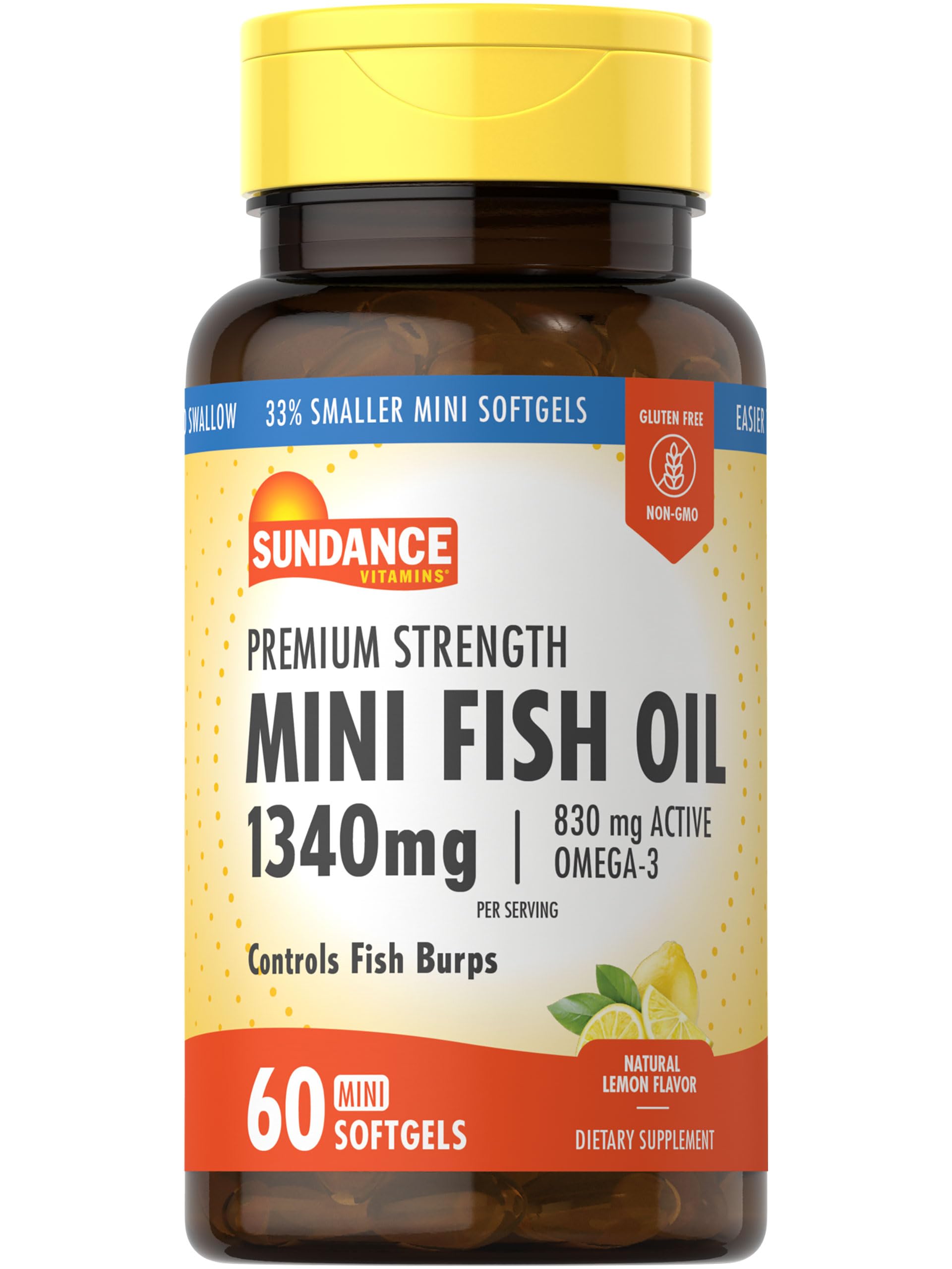 Sundance Mini Fish Oil 1340mg Softgels 60 Count