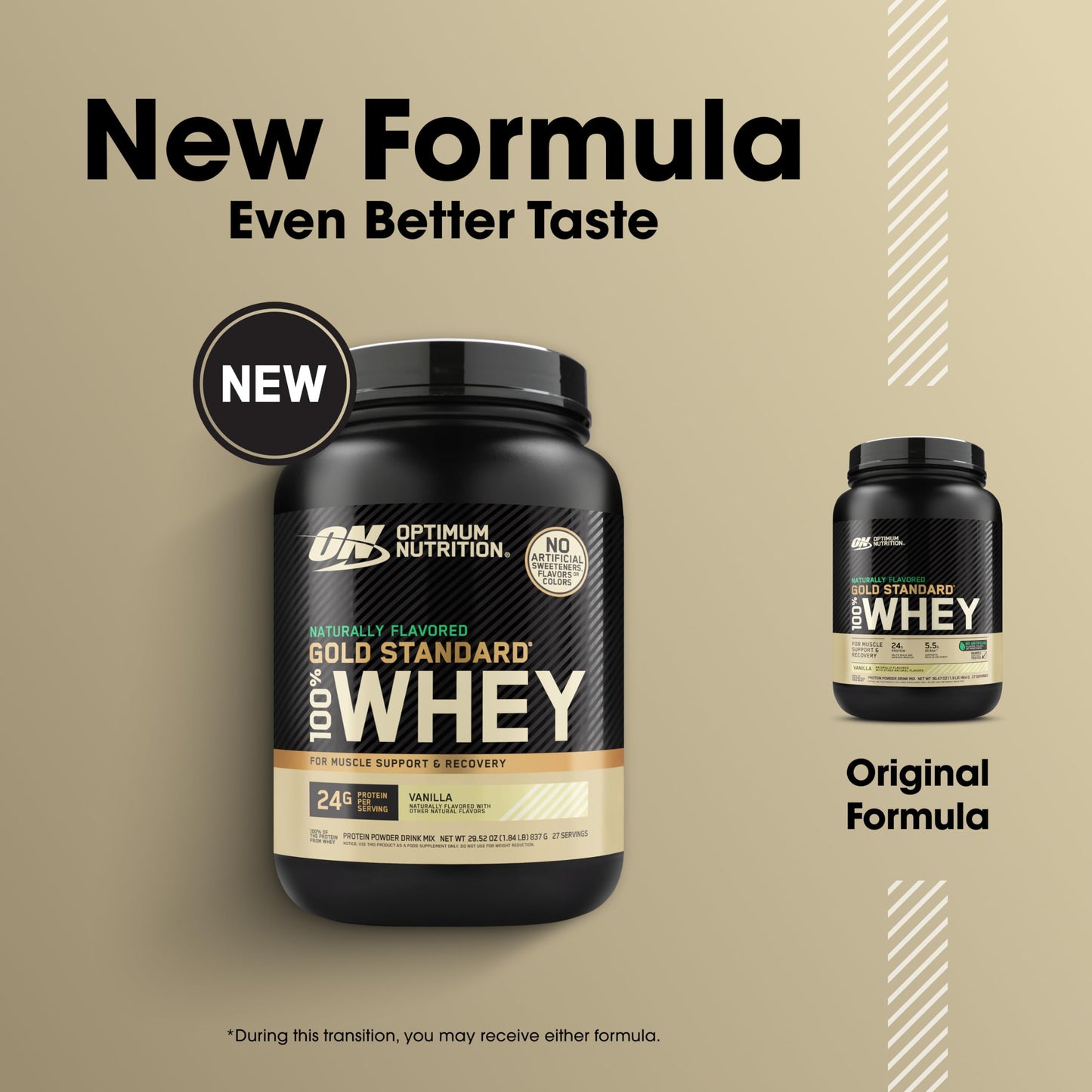 Optimum Nutrition Gold Standard 100% Whey Protein Powder Vanilla, 32 Servings