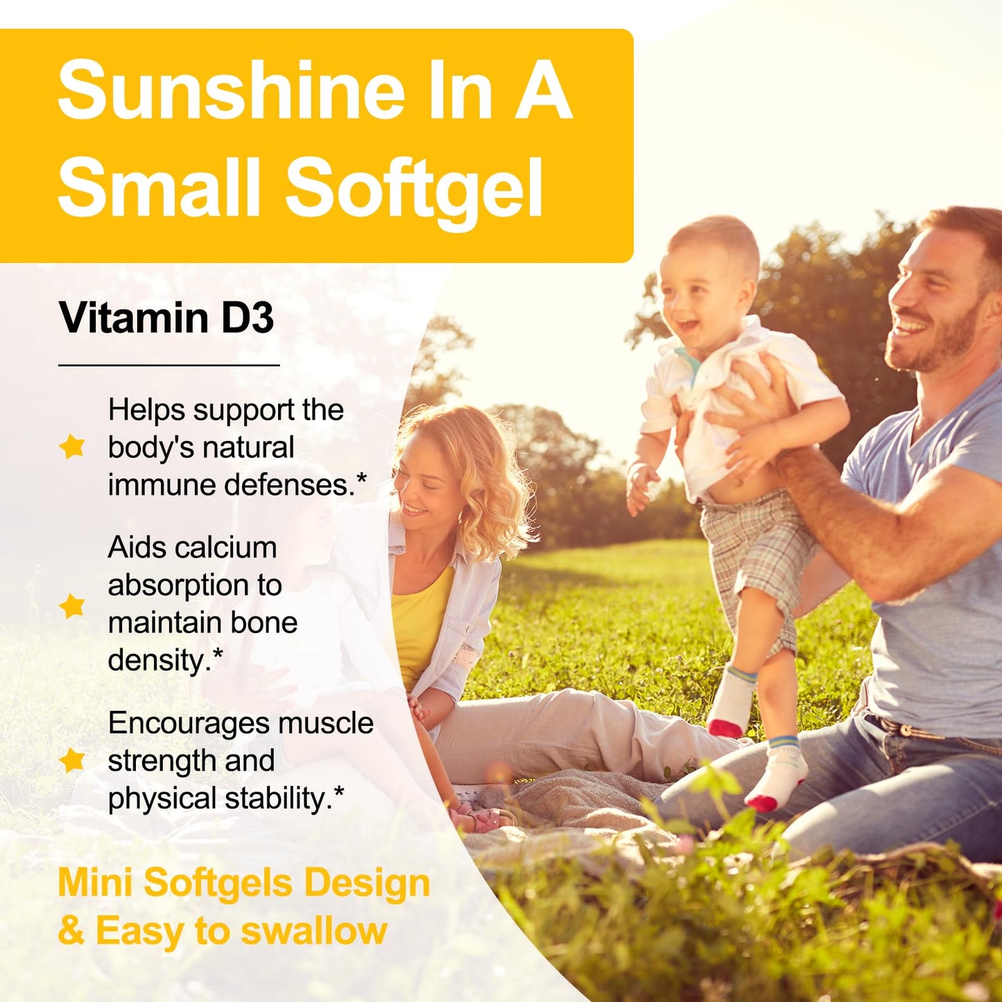JulyDeer Vitamin D3 2000 IU (50 mcg) Softgels, 180 Count