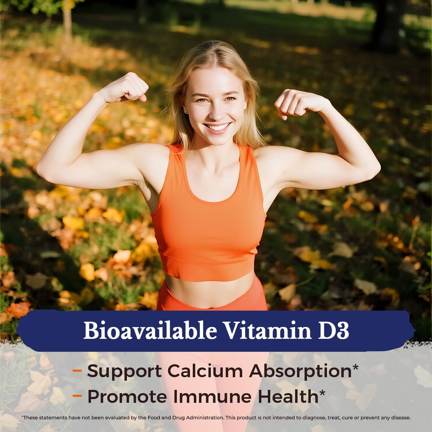 Vitalitown Calcium 1200 mg with Vitamin D3 5000 IU Tablets, 120 Count