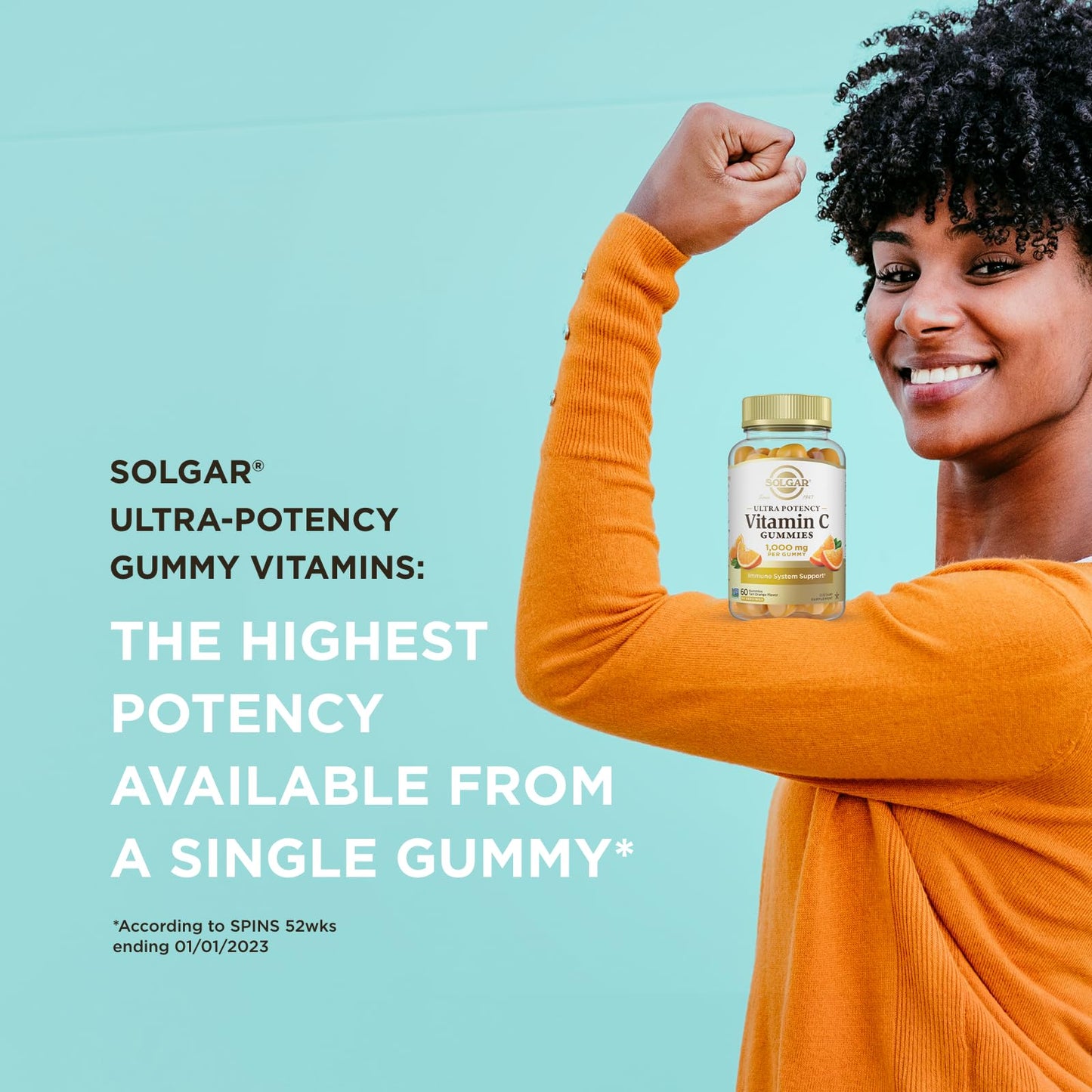 Solgar Vitamin C Gummies for Adults 1,000mg Ultra Potency Vitamin C, 60 Gummies