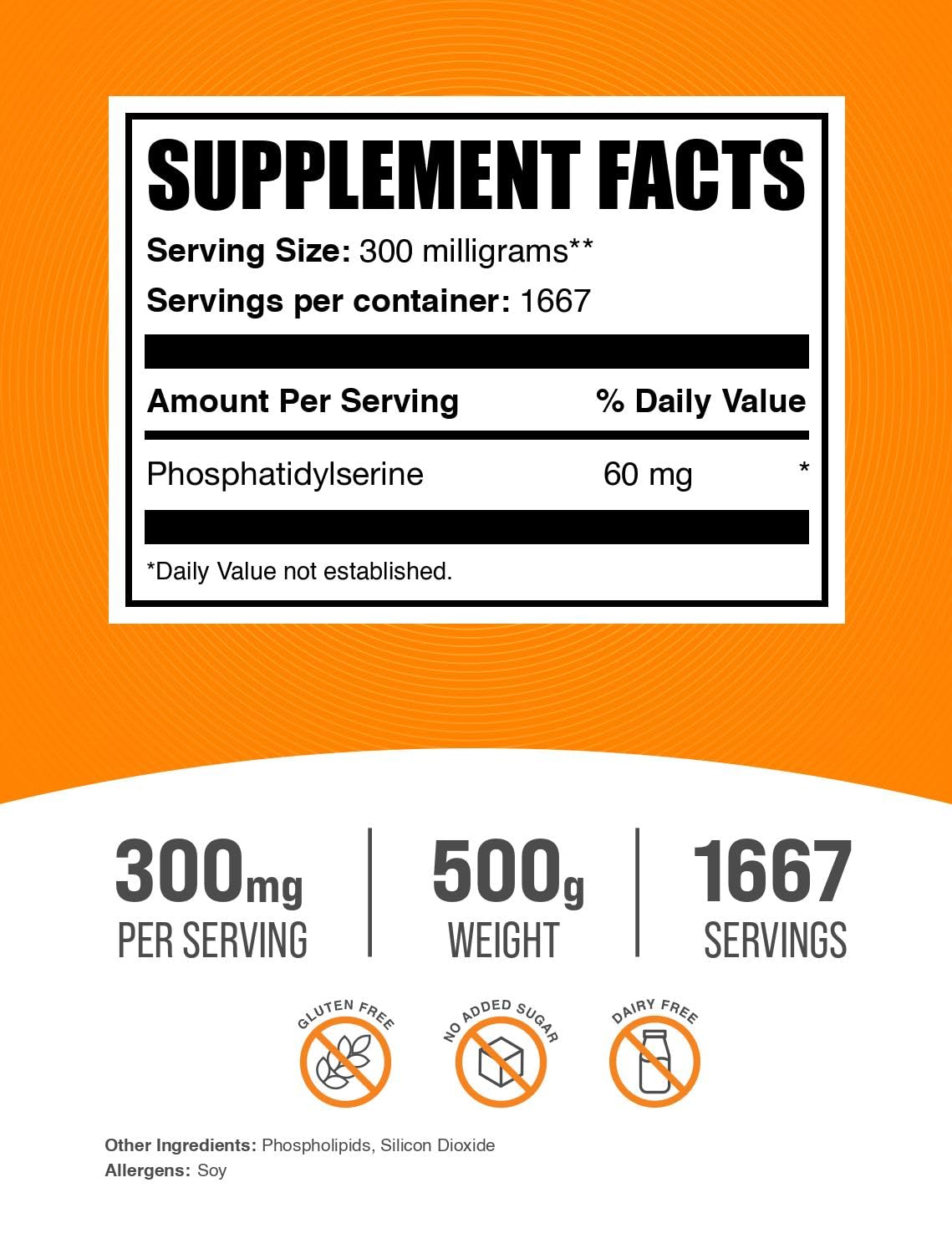 BulkSupplements Phosphatidylserine Powder 17.6 oz