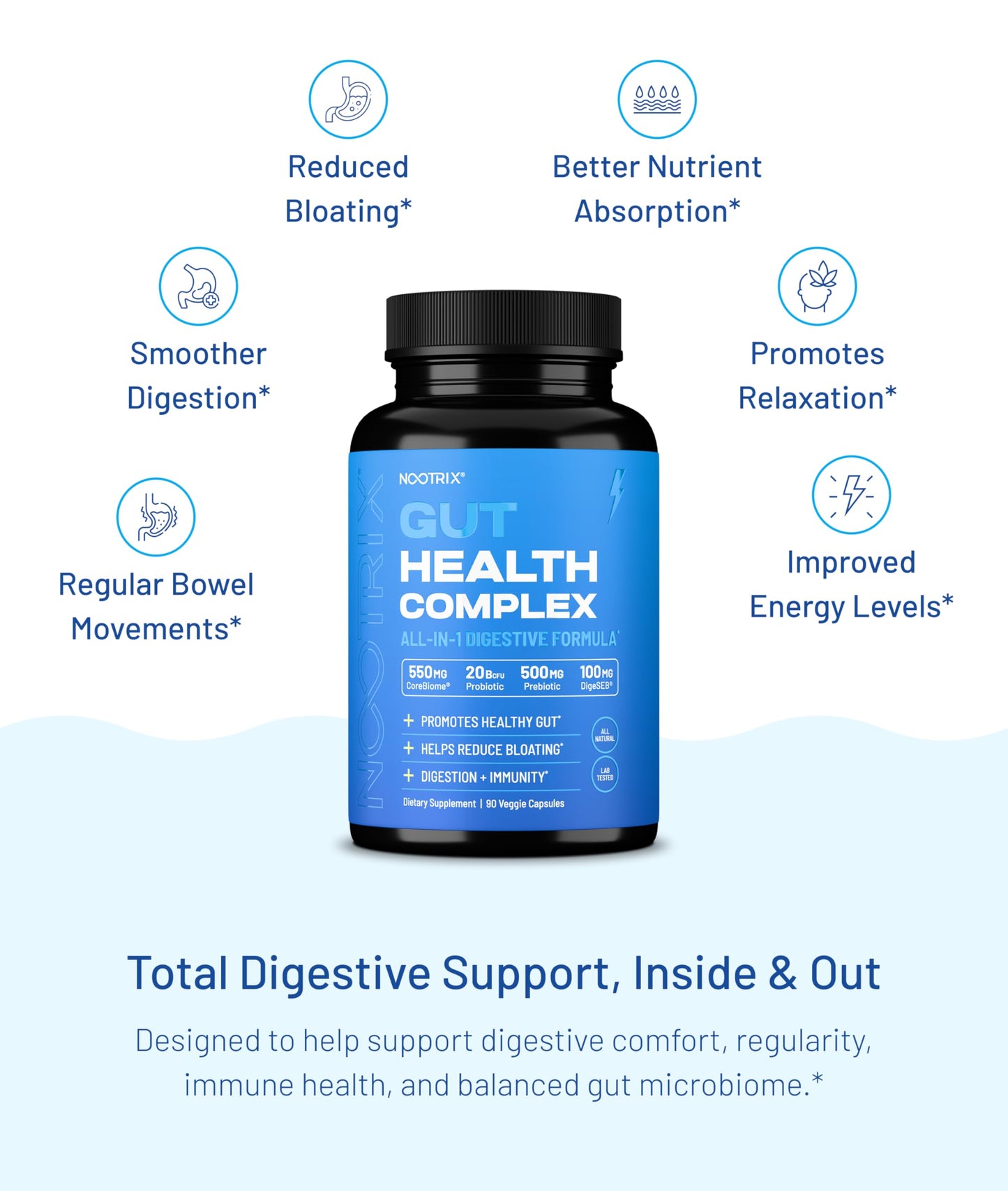 Nootrix Gut Health Complex Supplement Capsules 180