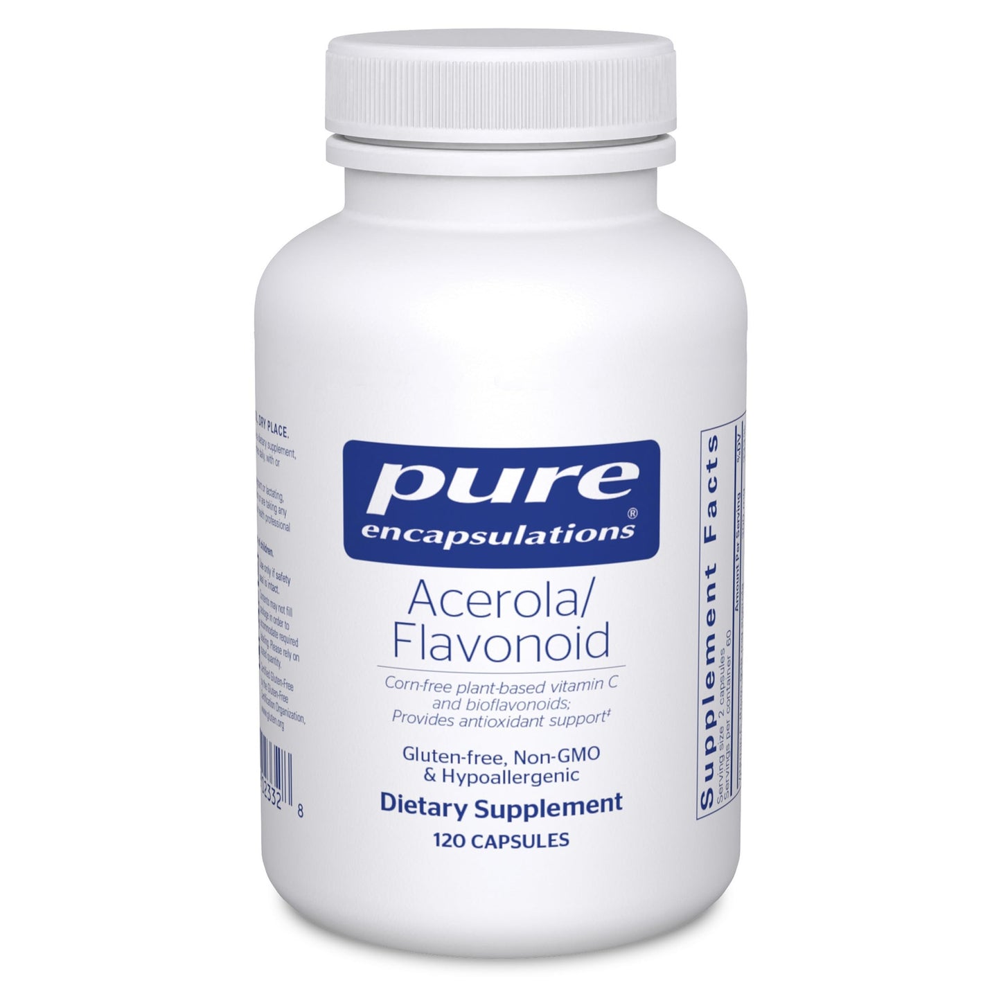 Pure Encapsulations Acerola/Flavonoid Vitamin C and Bioflavonoid Complex Capsules, 120 Count