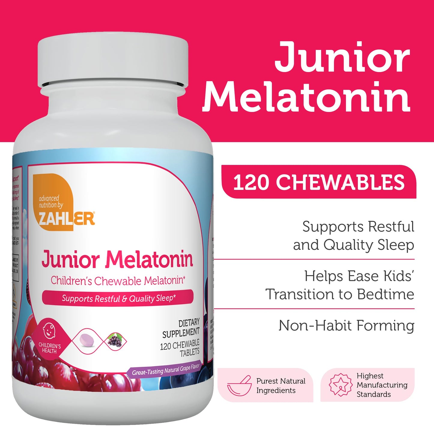 Zahler Children's Melatonin Tablet 120 Count