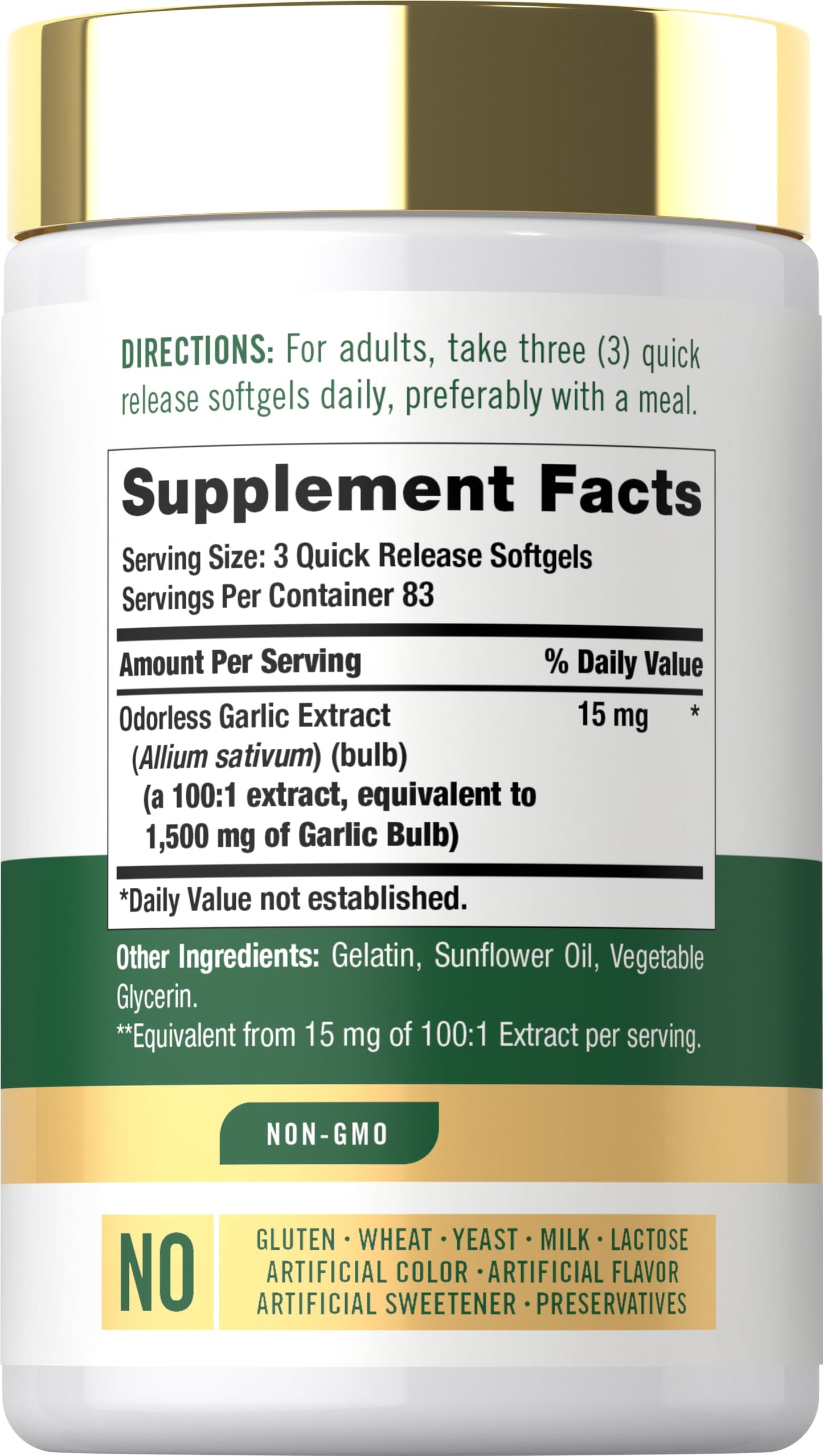Carlyle Odorless Garlic Supplement Softgels 250