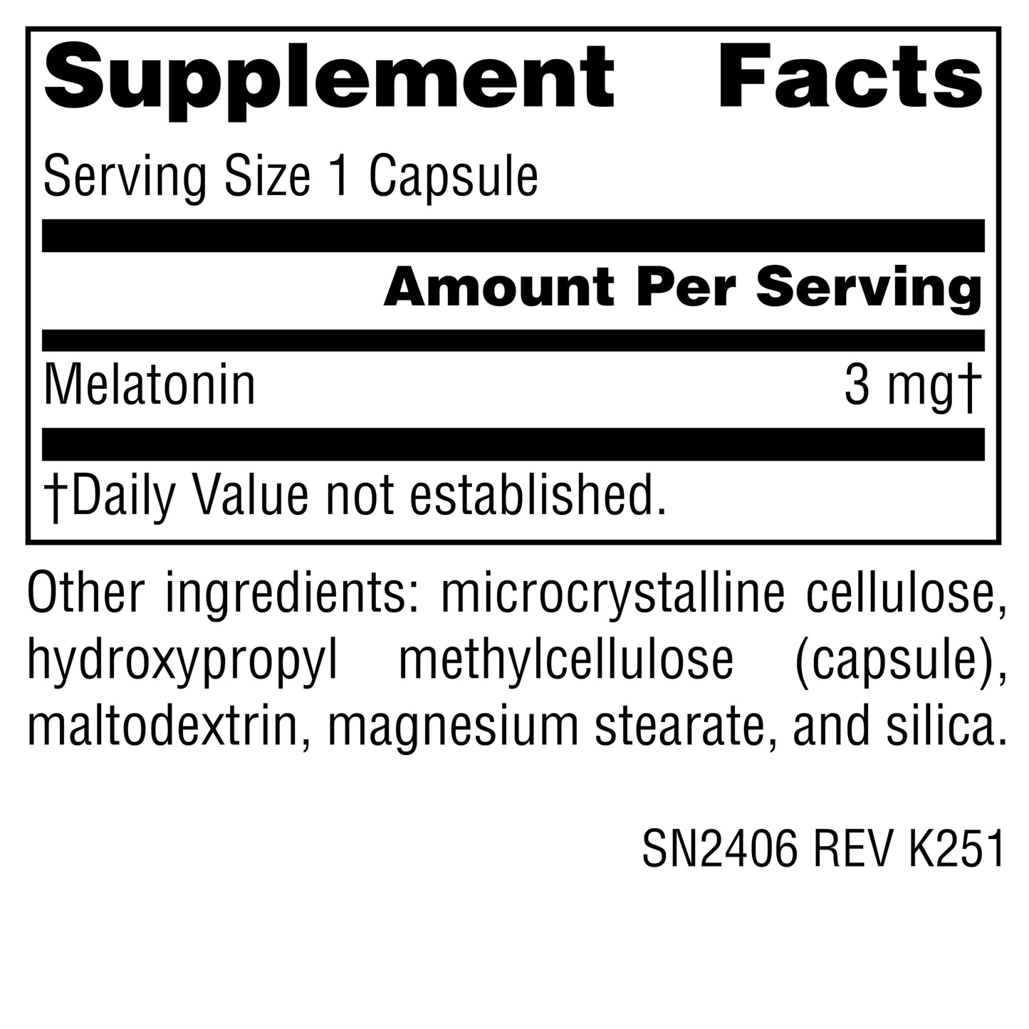 Source Naturals Melatonin Capsule, 120 Count