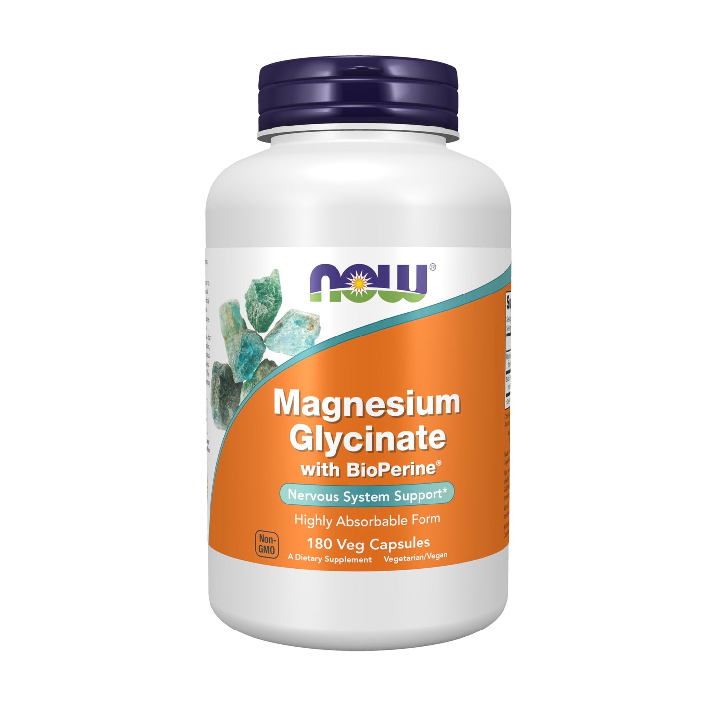 NOW Foods Magnesium Glycinate with BioPerine Capsule, 180 Count