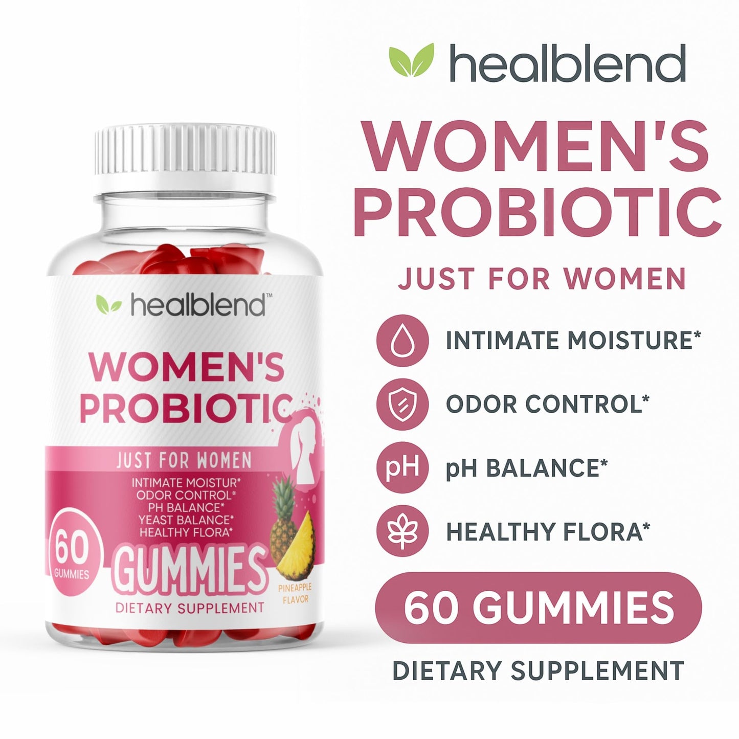 healblend Women's Probiotic Gummies 60 Count