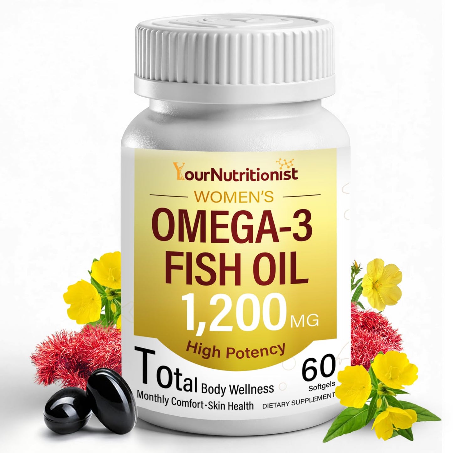Your Nutritionist Omega-3 Fish Oil Softgels, 60 Softgels