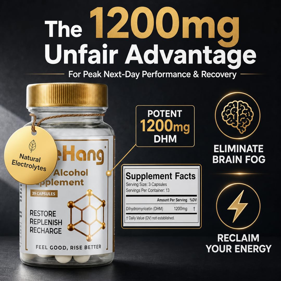 ByeHang DHM 1200mg Post-Celebration Wellness Supplement Capsule, 39 Count