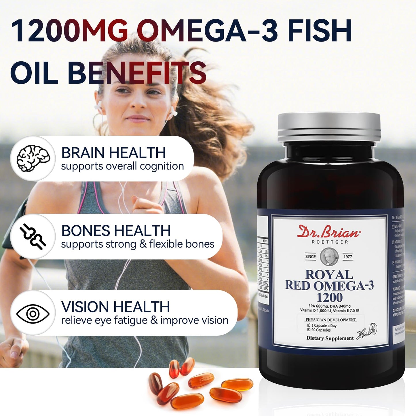 Dr. Brian Roettger Royal Red Omega-3 1200 Softgels, 90 Count