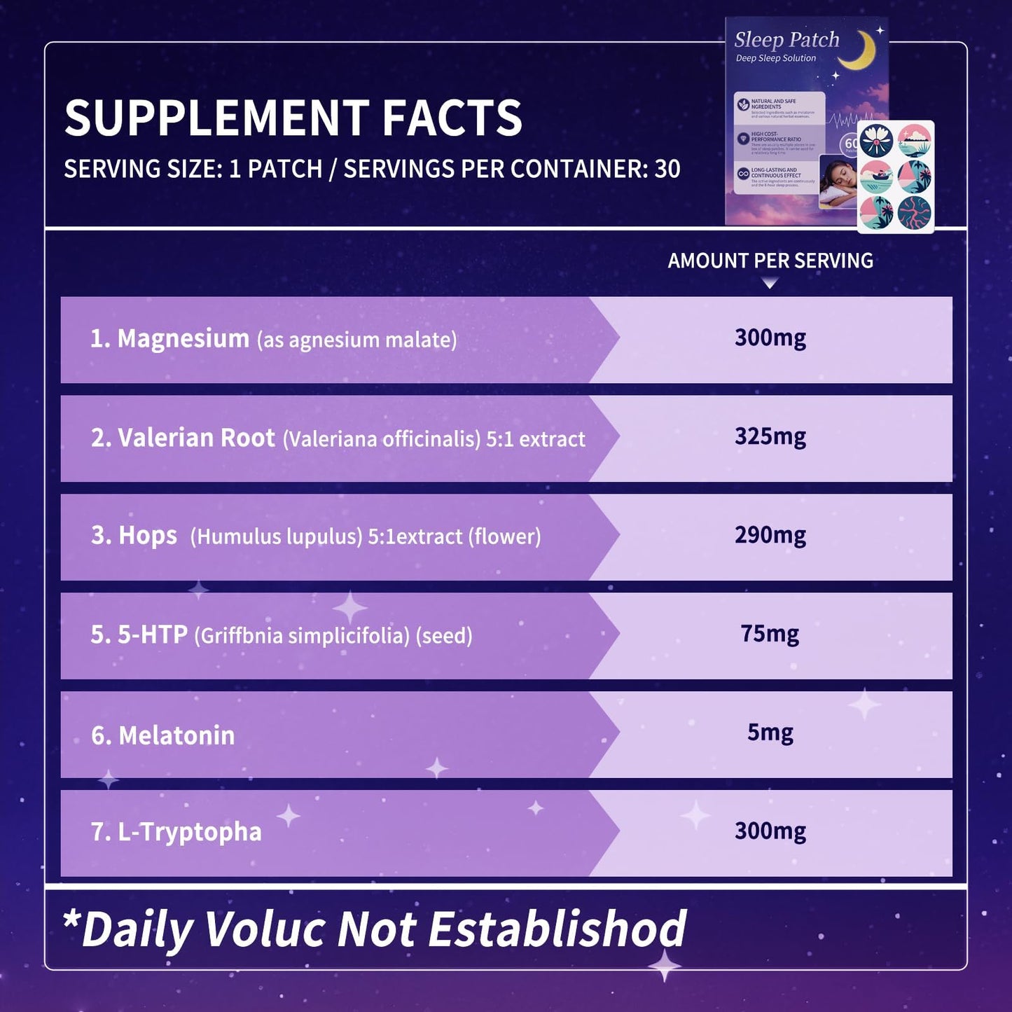 Gethorey Sleep Patches for Adults 60 Tablets