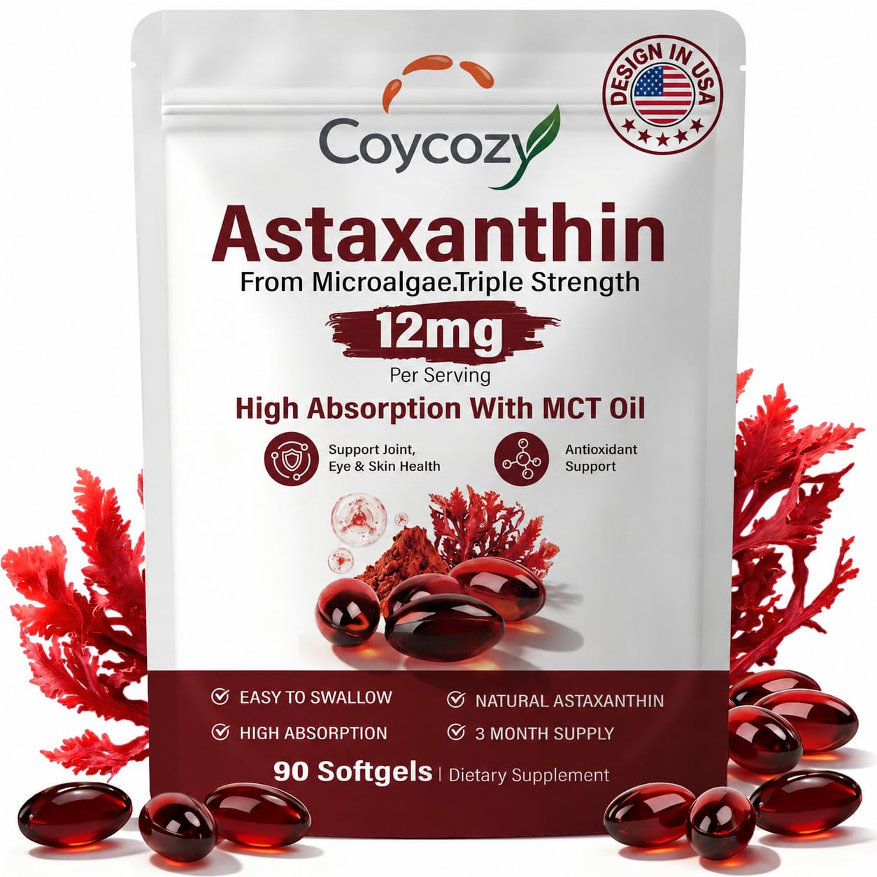 Coycozy Astaxanthin 12mg Softgel 90