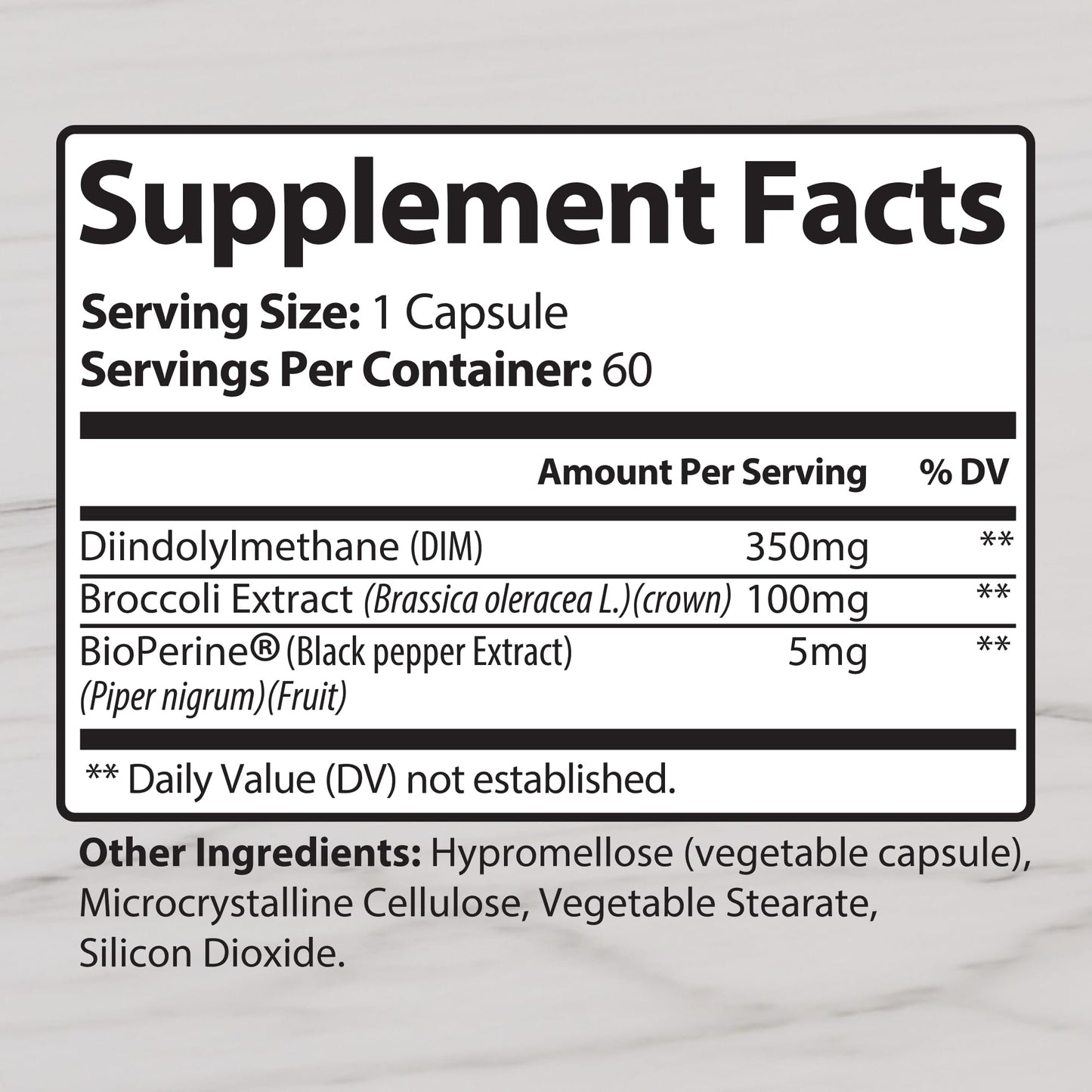 Naturalfem DIM 350mg Ultra Complex - Advanced Hormone Balance for Women & Estrogen Metabolism Support - with 100mg Broccoli Extract & BioPerine - High Potency 455mg Formula, 60 Capsules