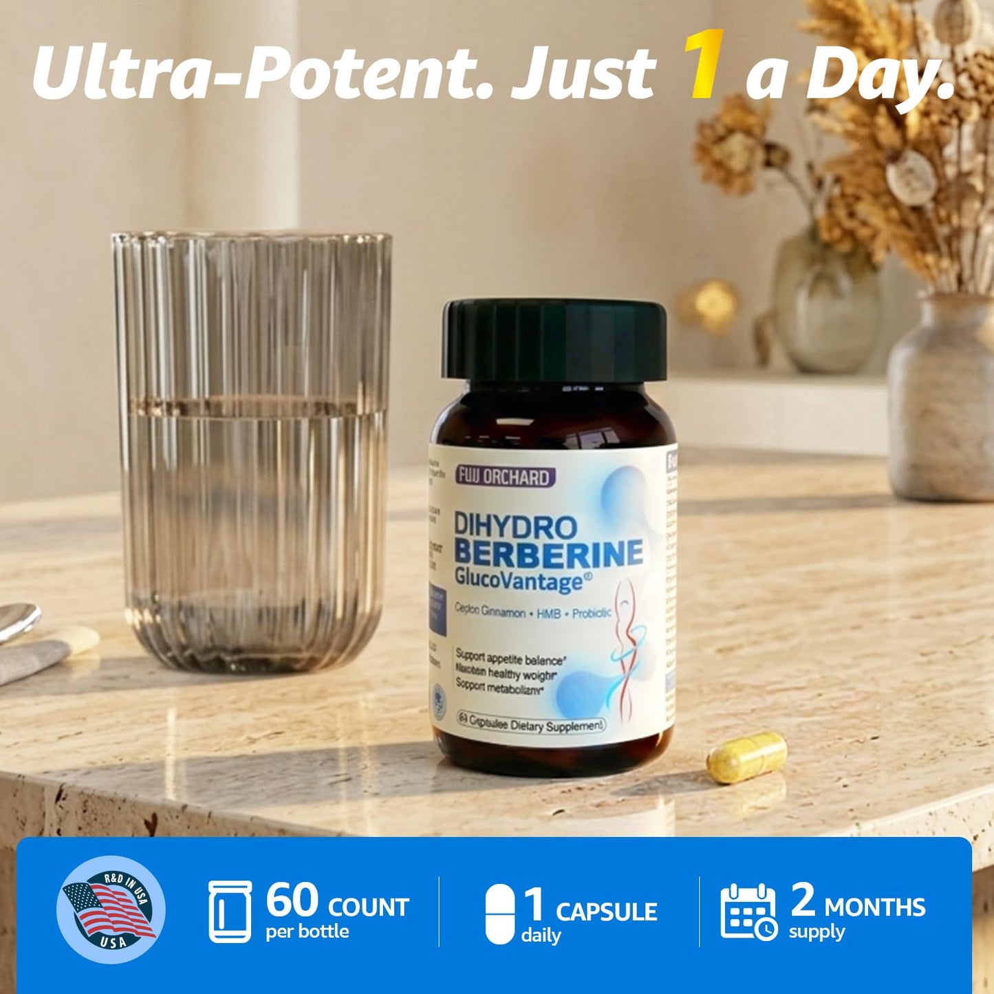 FUJI ORCHARD Dihydroberberine Supplement Capsule 59 Capsules