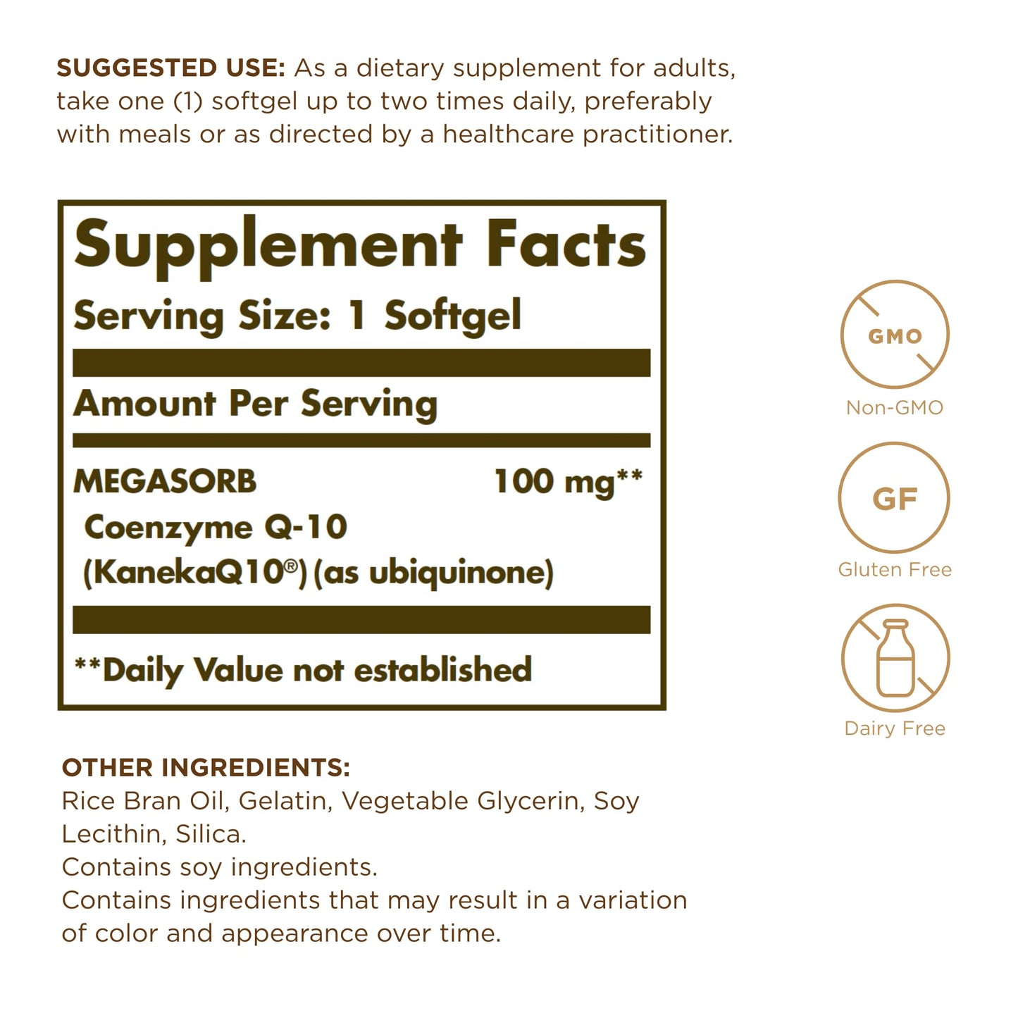 Solgar Megasorb CoQ-10 100 mg, 60 Softgels