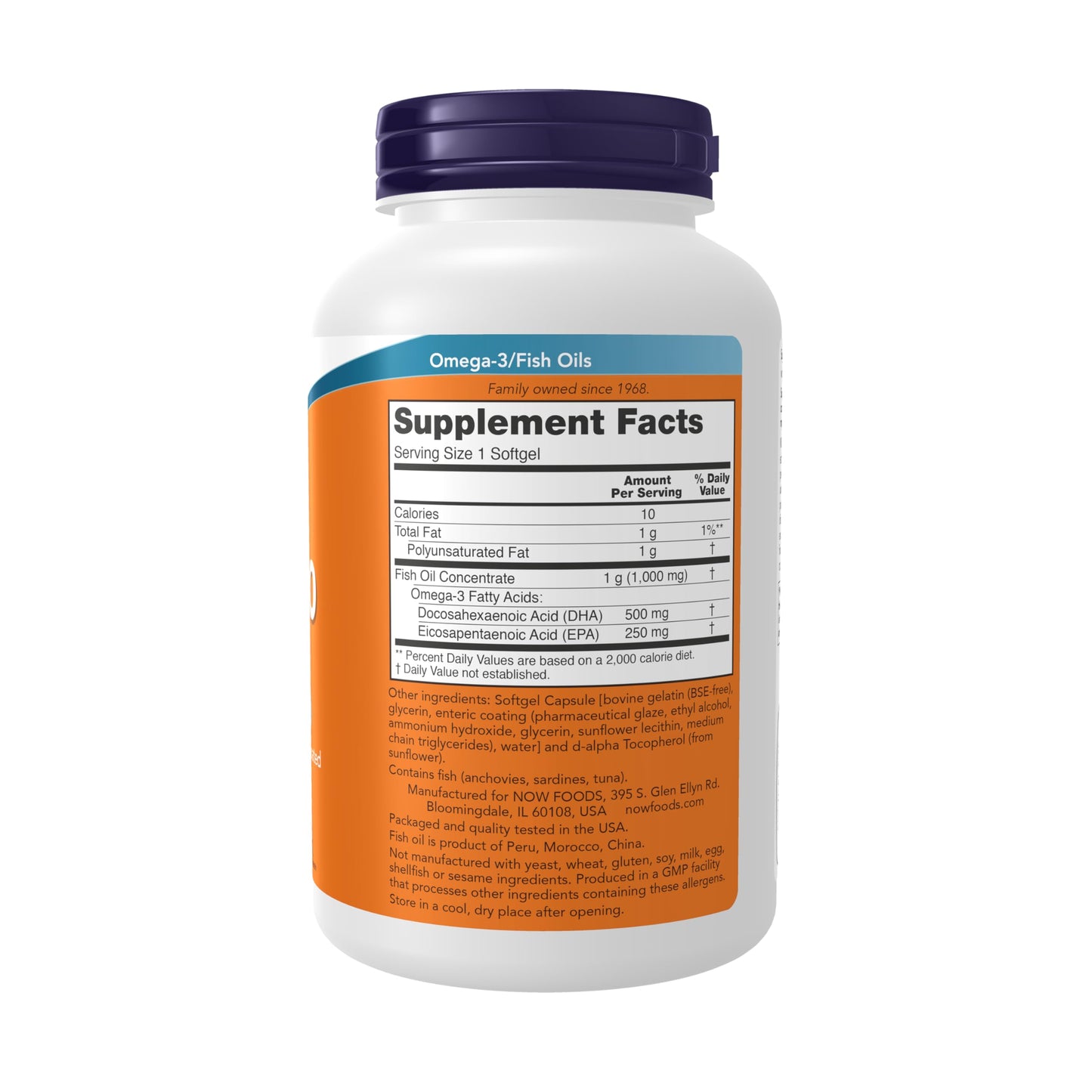 NOW Foods DHA-500 with 250 EPA Molecularly Distilled Softgels, Supports Brain Health, 180 Count