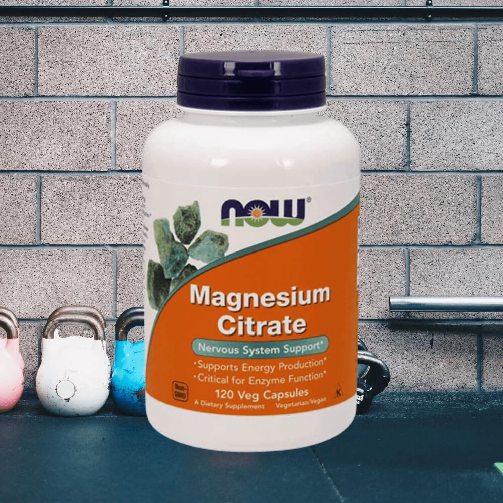 NOW Foods Magnesium Citrate Nervous System Support Capsules 120