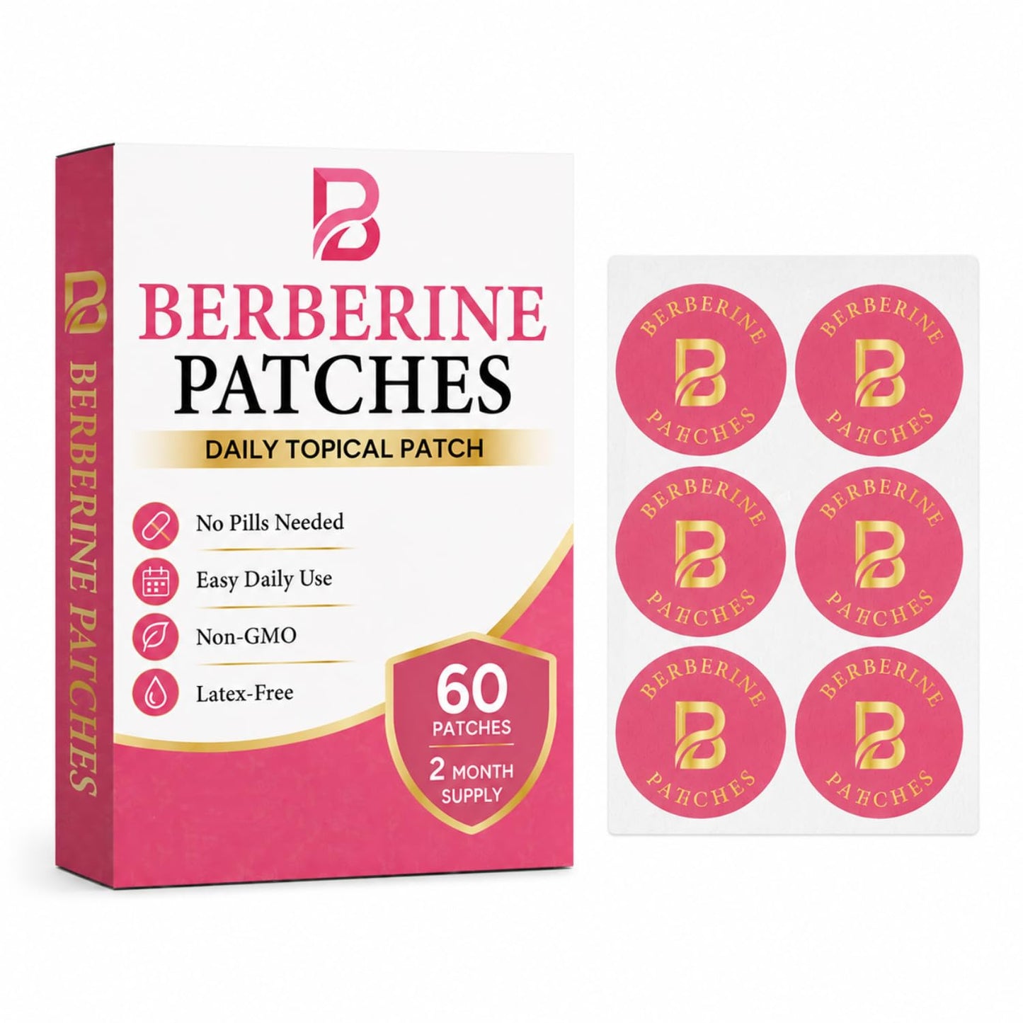 LERXLK Berberine Patches Caplets 60 Count