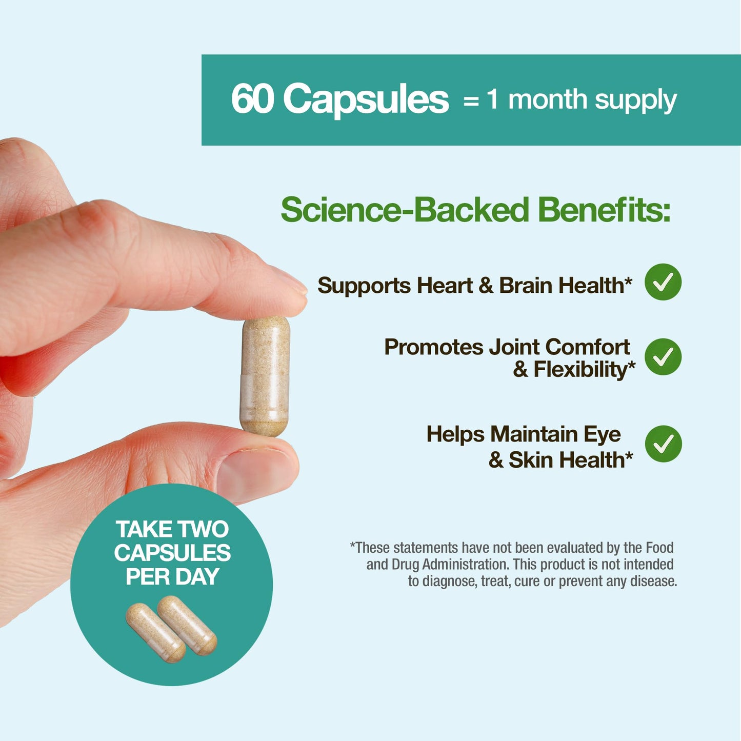 FeelGood Superfoods Vegan Omega-3 Supplement 60 Capsules