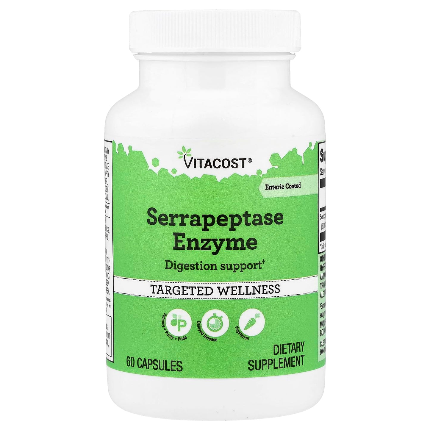 Vitacost Serrapeptase Enzyme Capsules 60