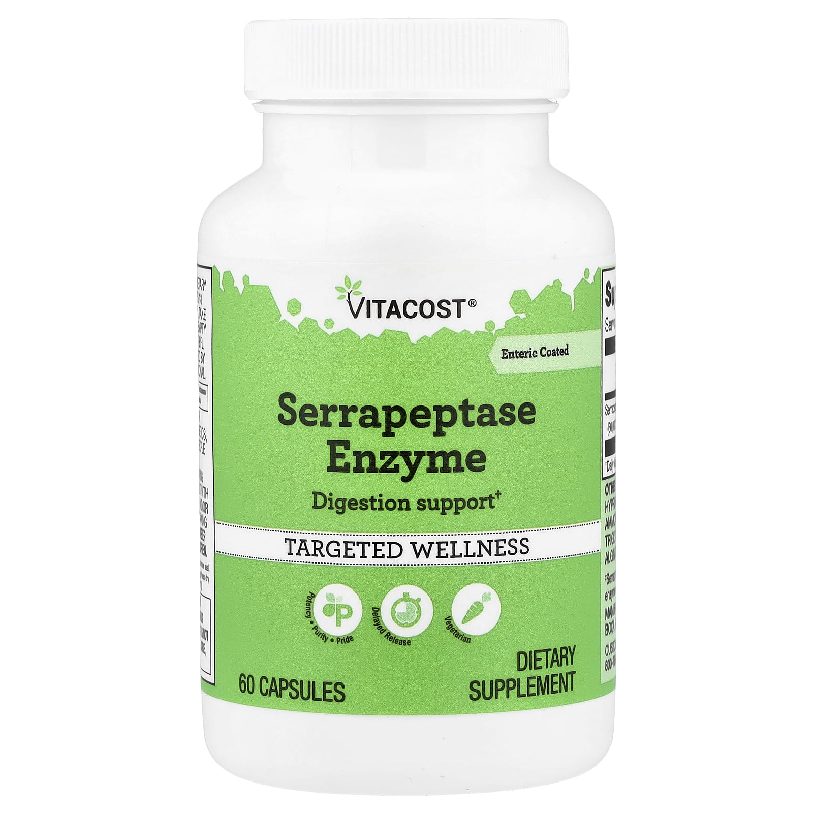 Vitacost Serrapeptase Enzyme Capsules 60