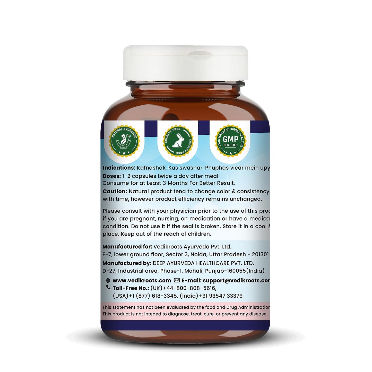 VEDIKROOTS NicoShield 60 Capsules