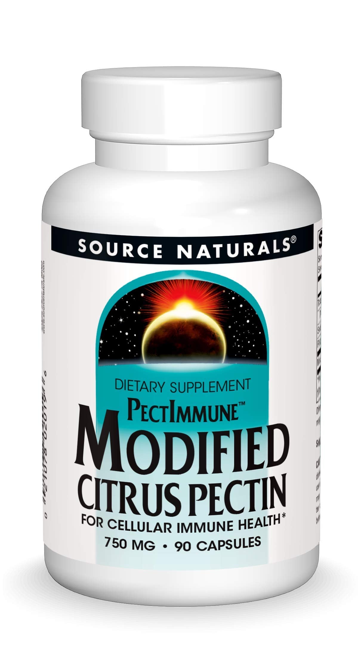 Source Naturals PectImmune Modified Citrus Pectin For Cellular Immune Health 750 mg 90 Capsules