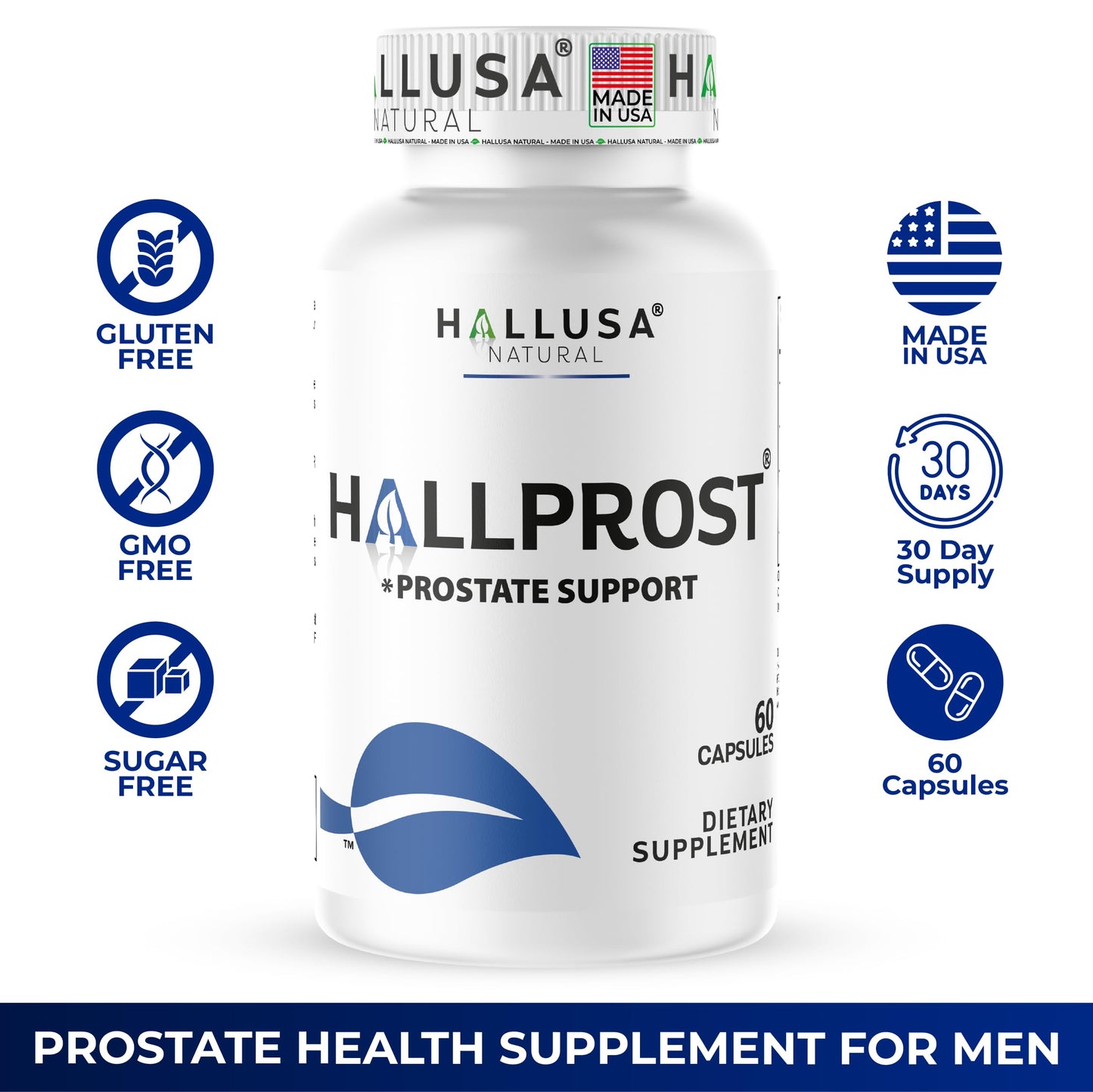 Hallusa Natural HallPROST Prostatitis Capsule 60 Count