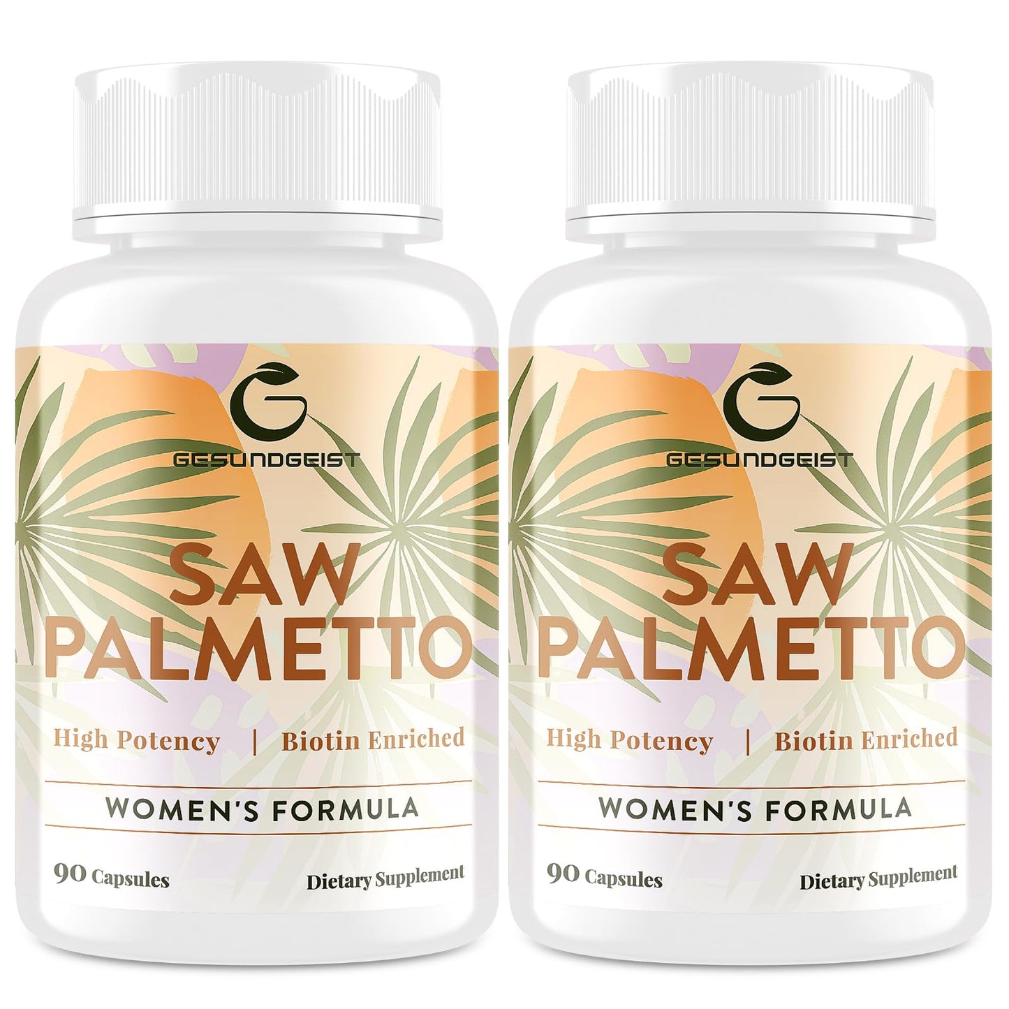 Gesundgeist Saw Palmetto for Women Hair Loss - DHT Blocker with 5-in-1 Blend for Hair Growth, Skin & Nails, Urinary Wellness - Extra Strength Saw Palmetto Supplement 180 Capsules