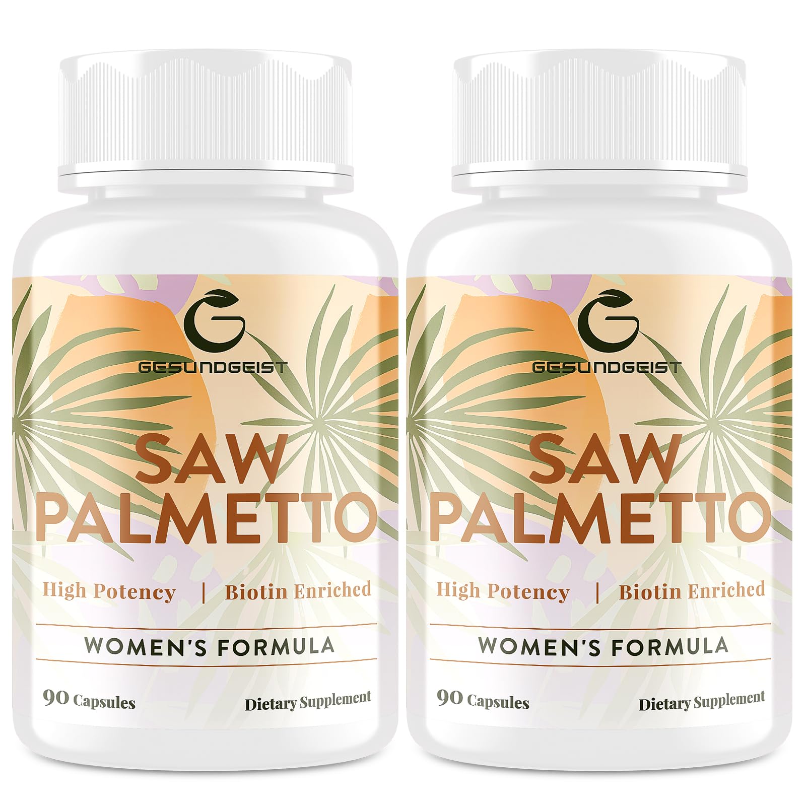 Gesundgeist Saw Palmetto for Women Hair Loss - DHT Blocker with 5-in-1 Blend for Hair Growth, Skin & Nails, Urinary Wellness - Extra Strength Saw Palmetto Supplement 180 Capsules